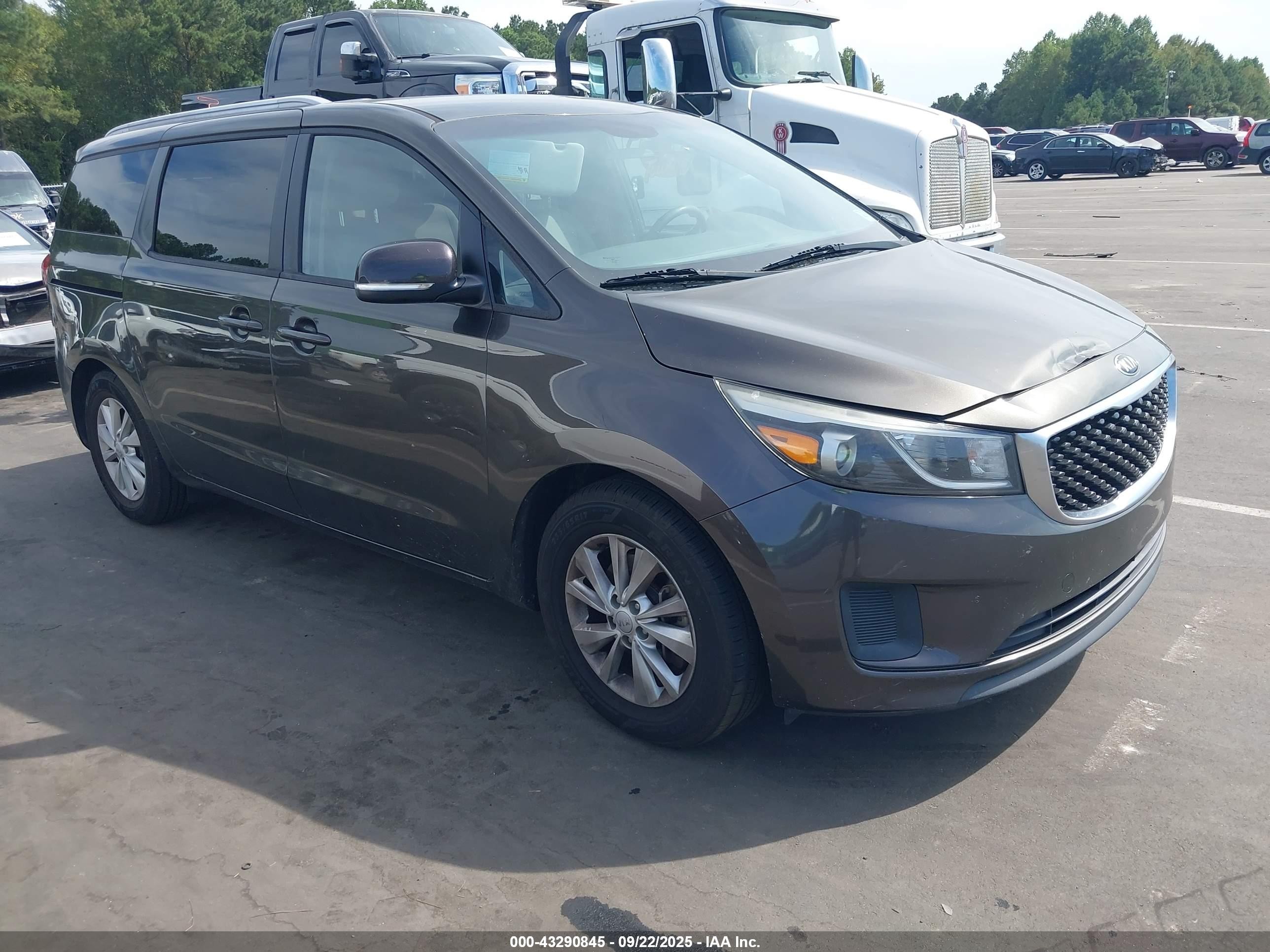 2015 Kia Sedona Lx Brown vin: KNDMB5C12F6066438