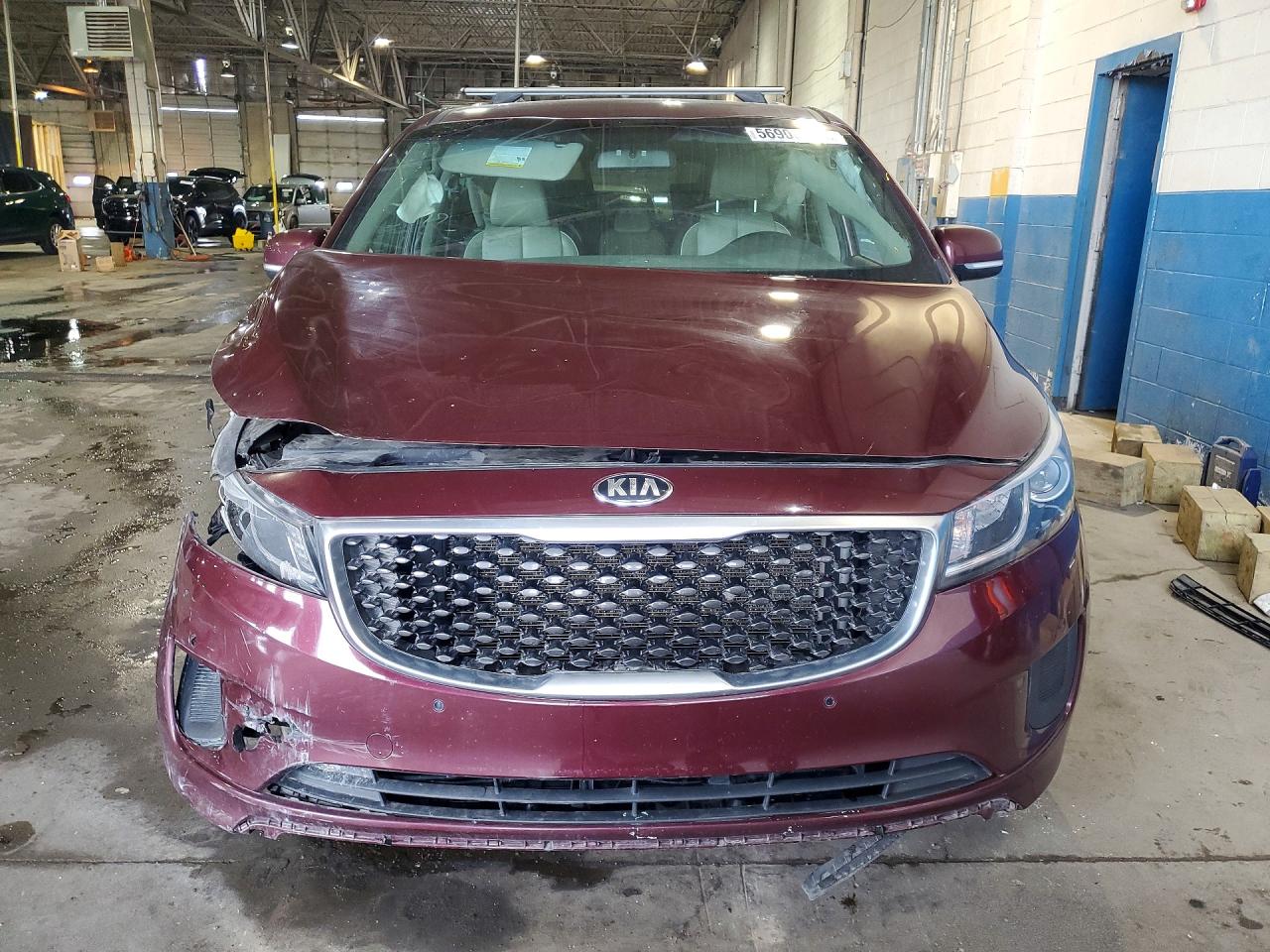 2017 Kia Sedona Lx Burgundy vin: KNDMB5C12H6315422