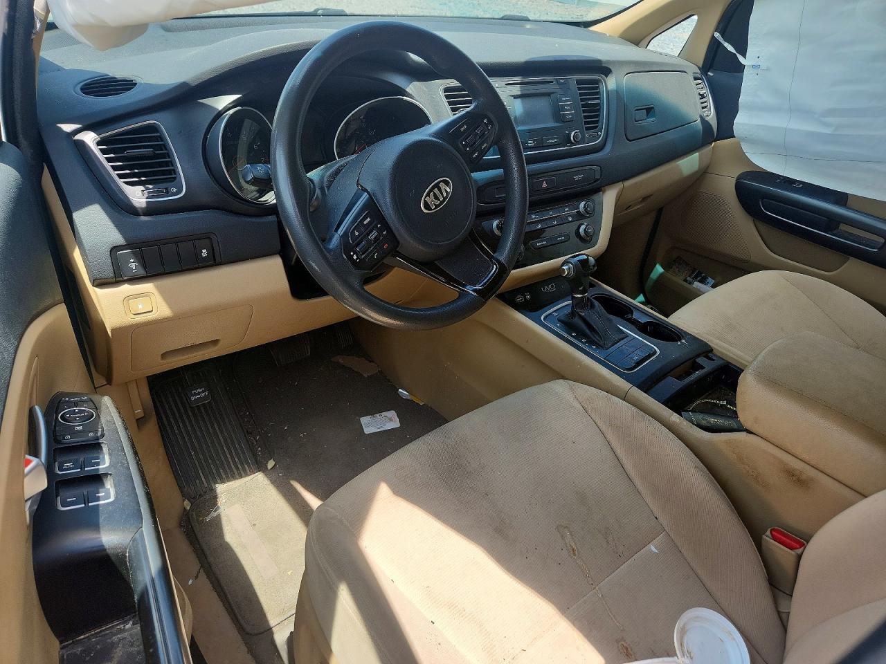 2015 Kia Sedona Lx White vin: KNDMB5C13F6041368