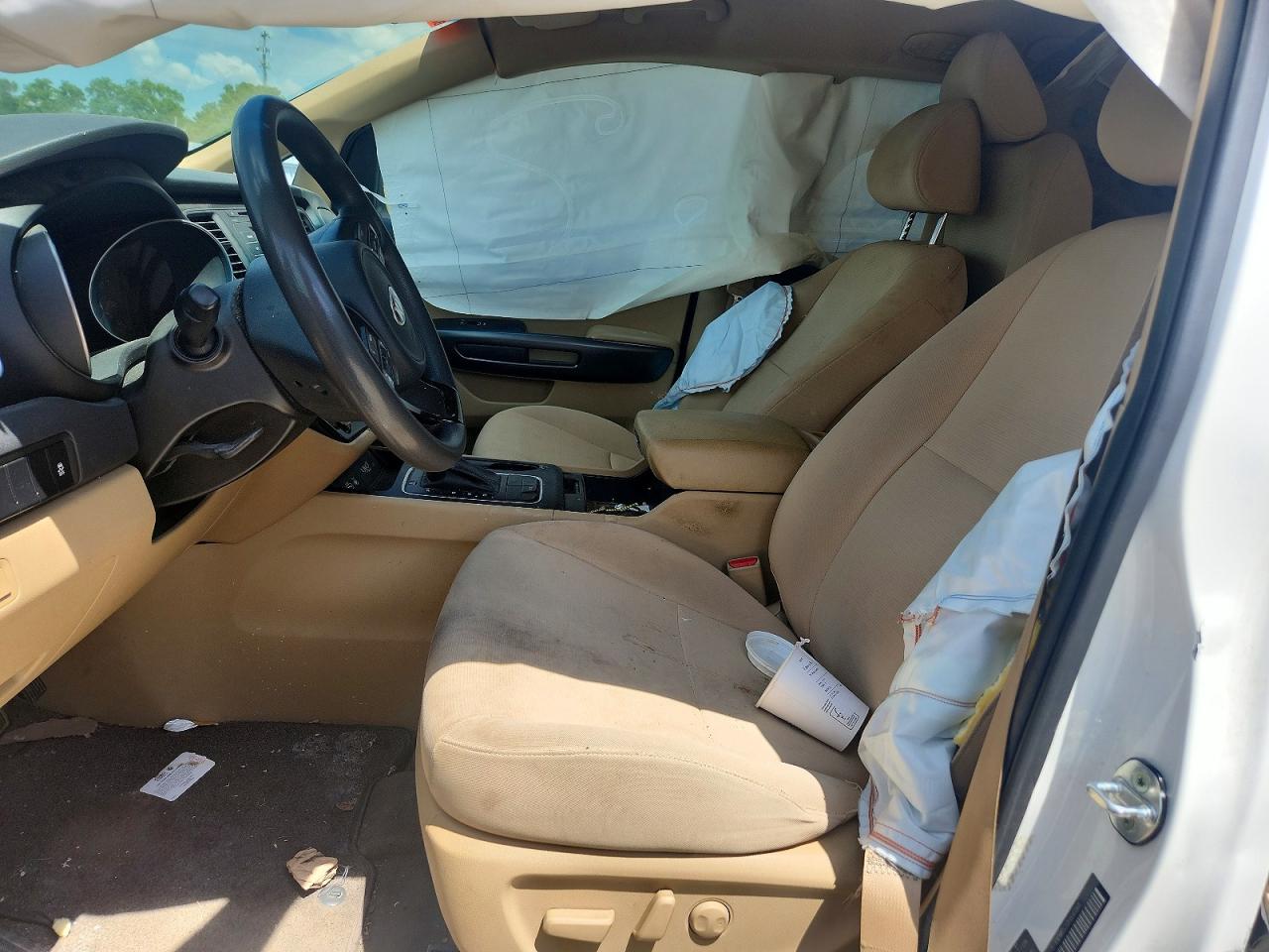 2015 Kia Sedona Lx White vin: KNDMB5C13F6041368
