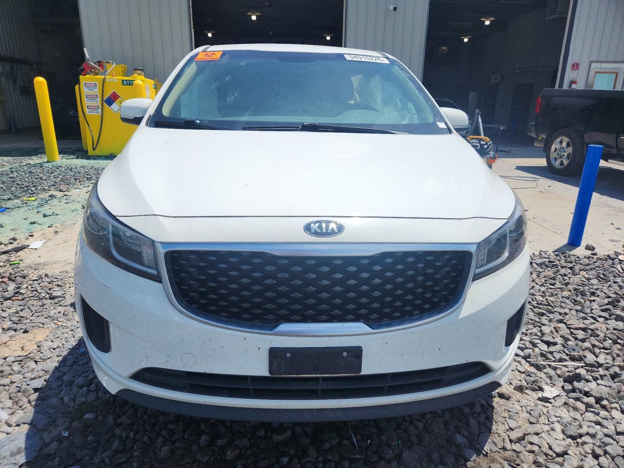 2015 Kia Sedona Lx White vin: KNDMB5C13F6041368