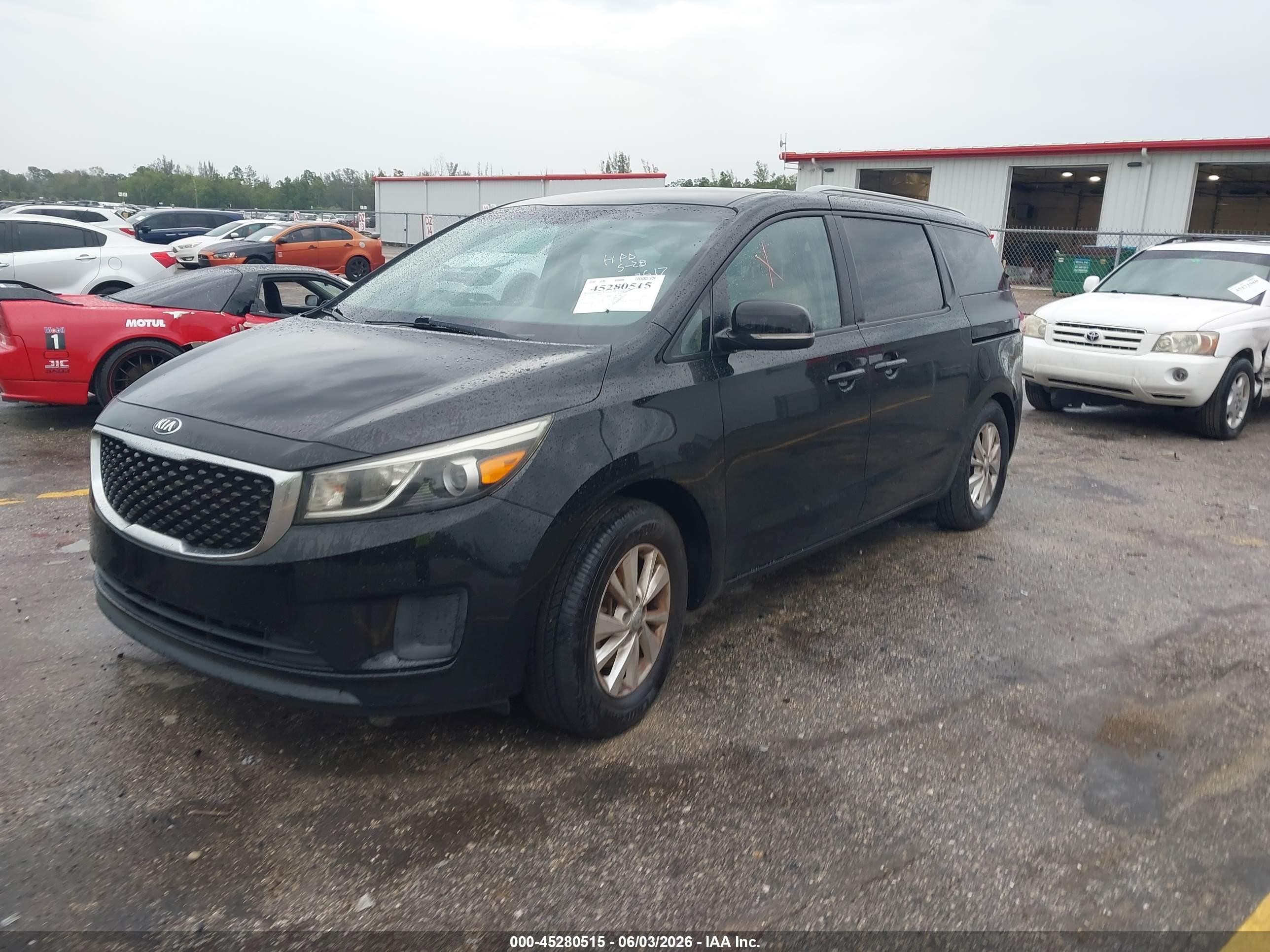 2015 Kia Sedona Lx Black vin: KNDMB5C13F6042617