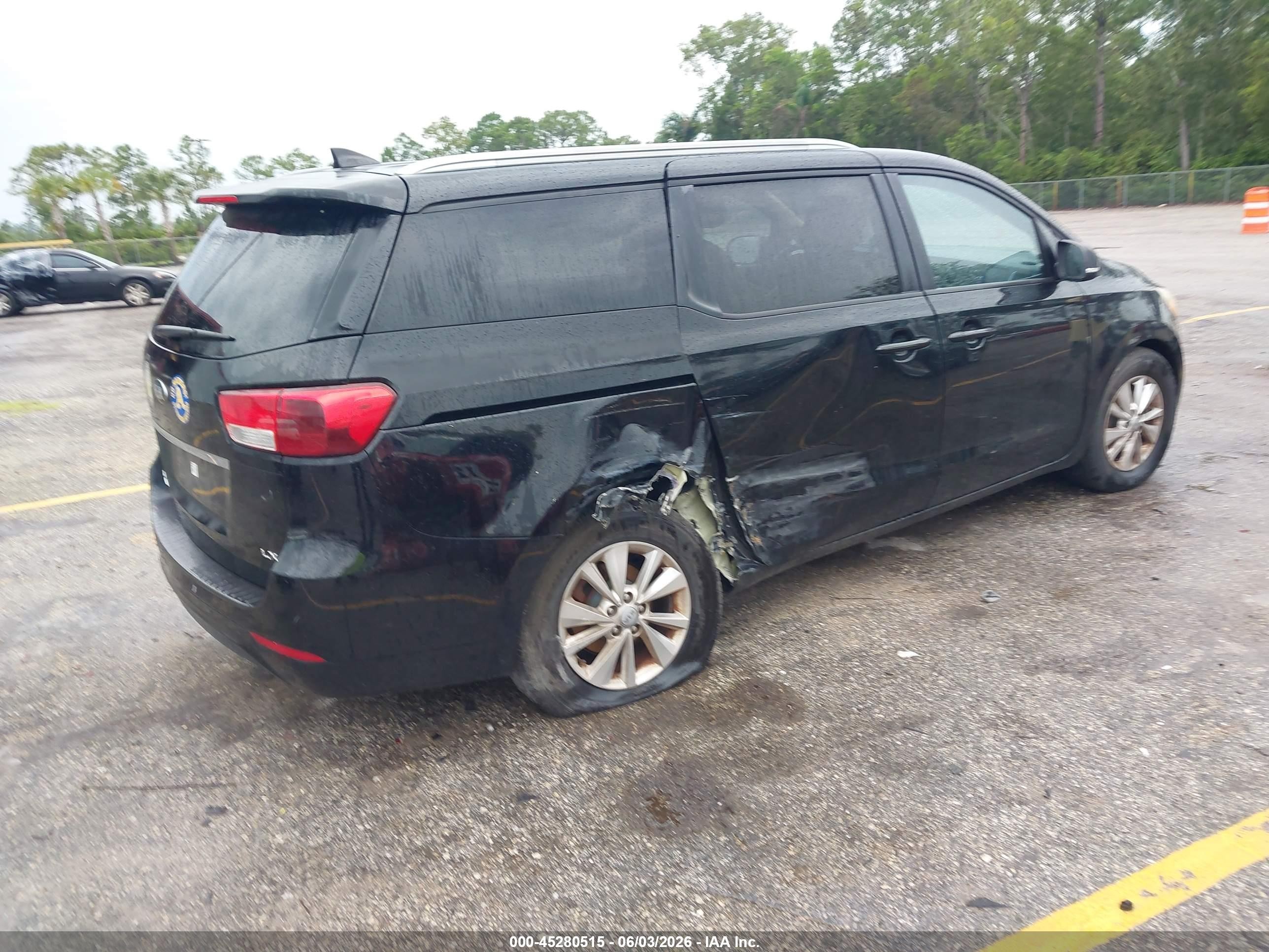 2015 Kia Sedona Lx Black vin: KNDMB5C13F6042617