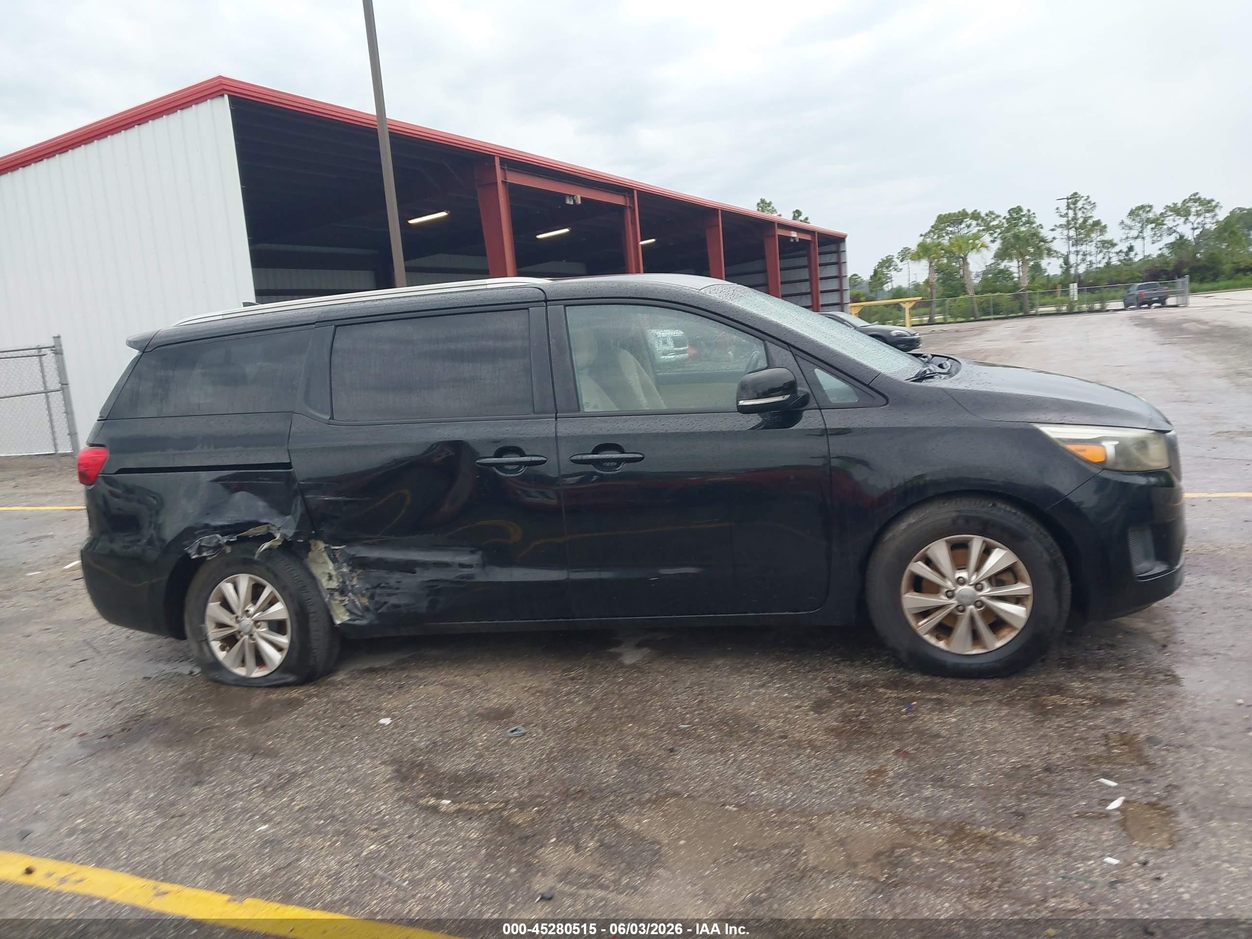 2015 Kia Sedona Lx Black vin: KNDMB5C13F6042617