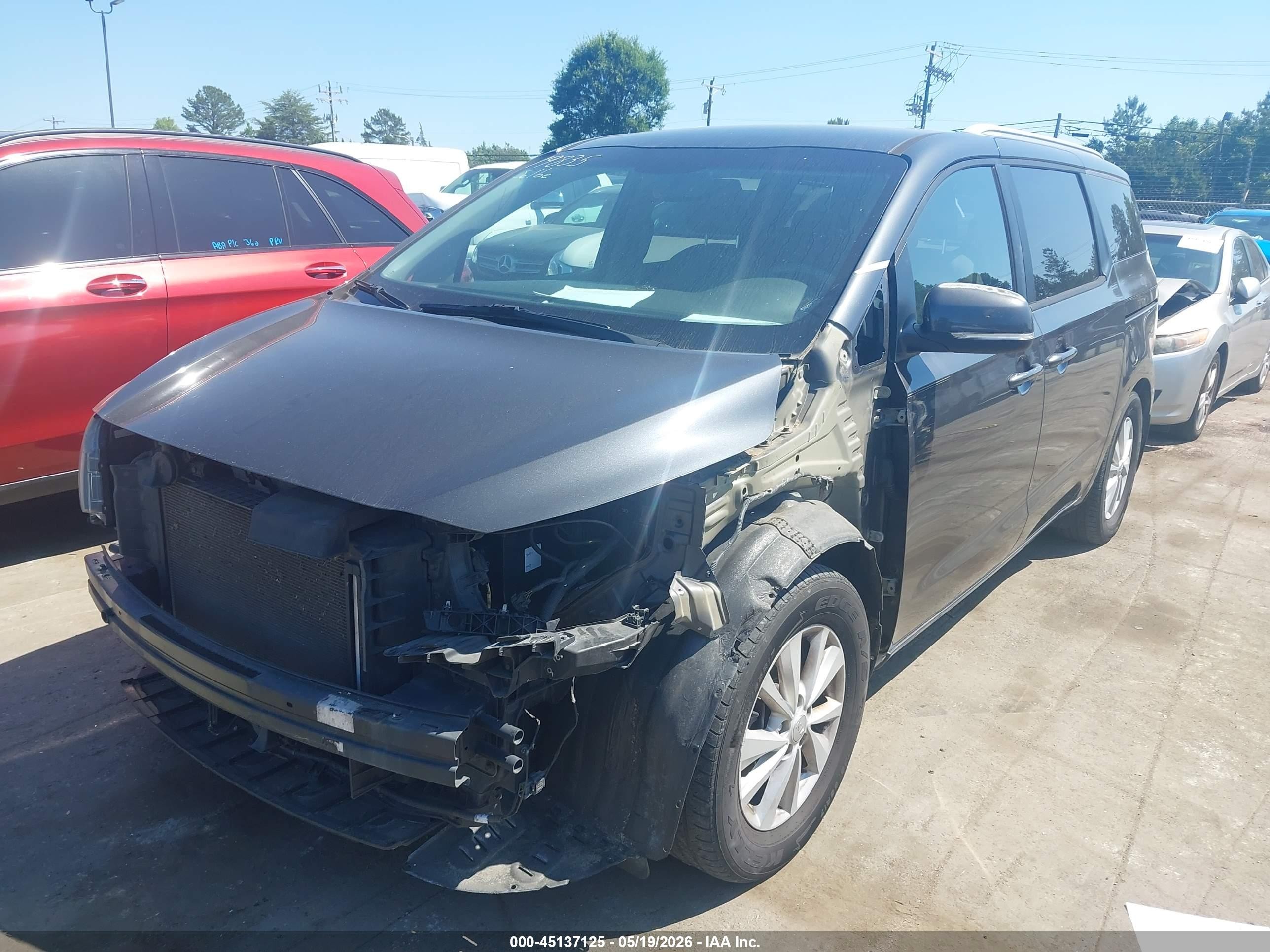 2015 Kia Sedona Lx Gray vin: KNDMB5C13F6047817