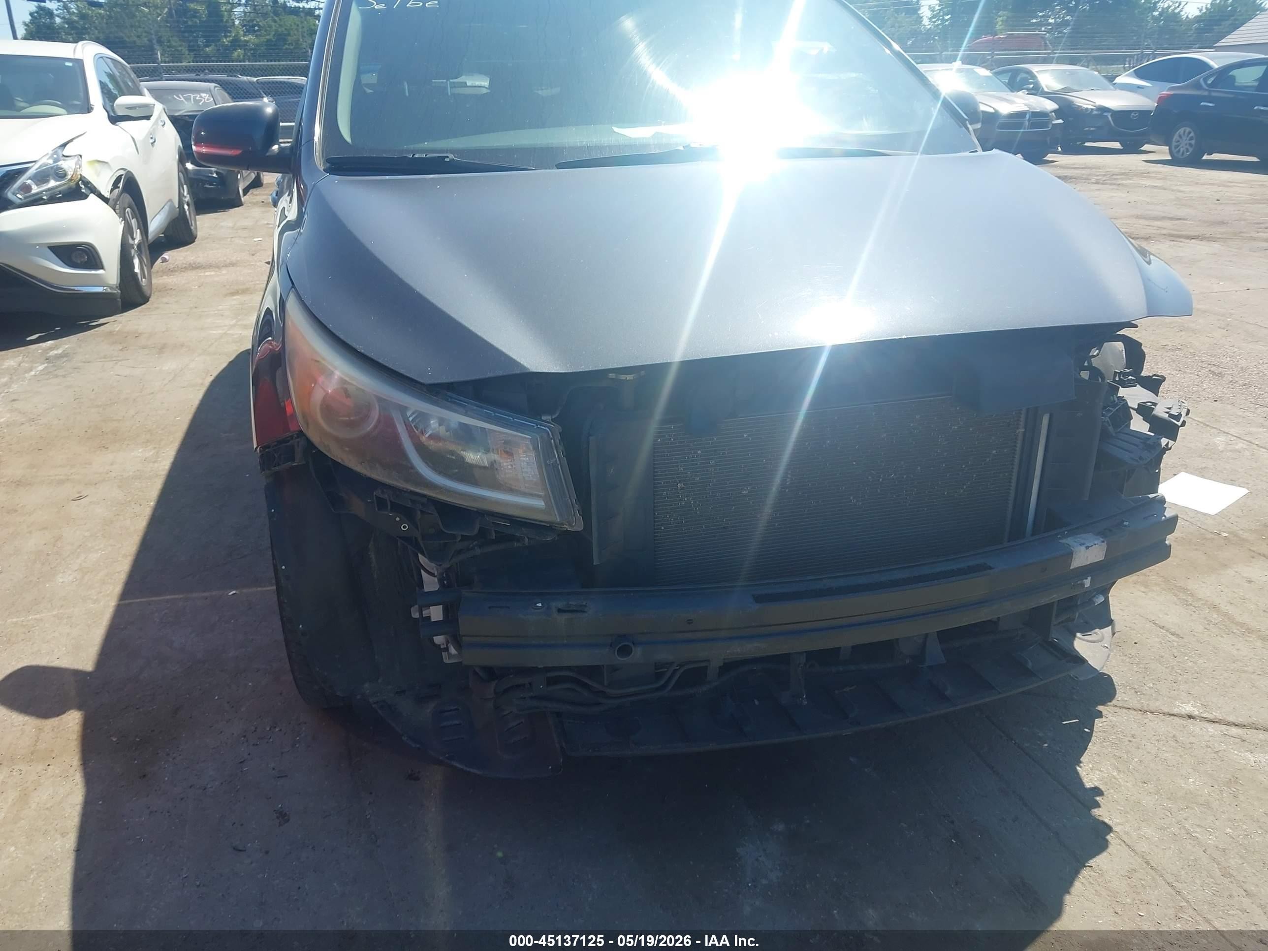2015 Kia Sedona Lx Gray vin: KNDMB5C13F6047817