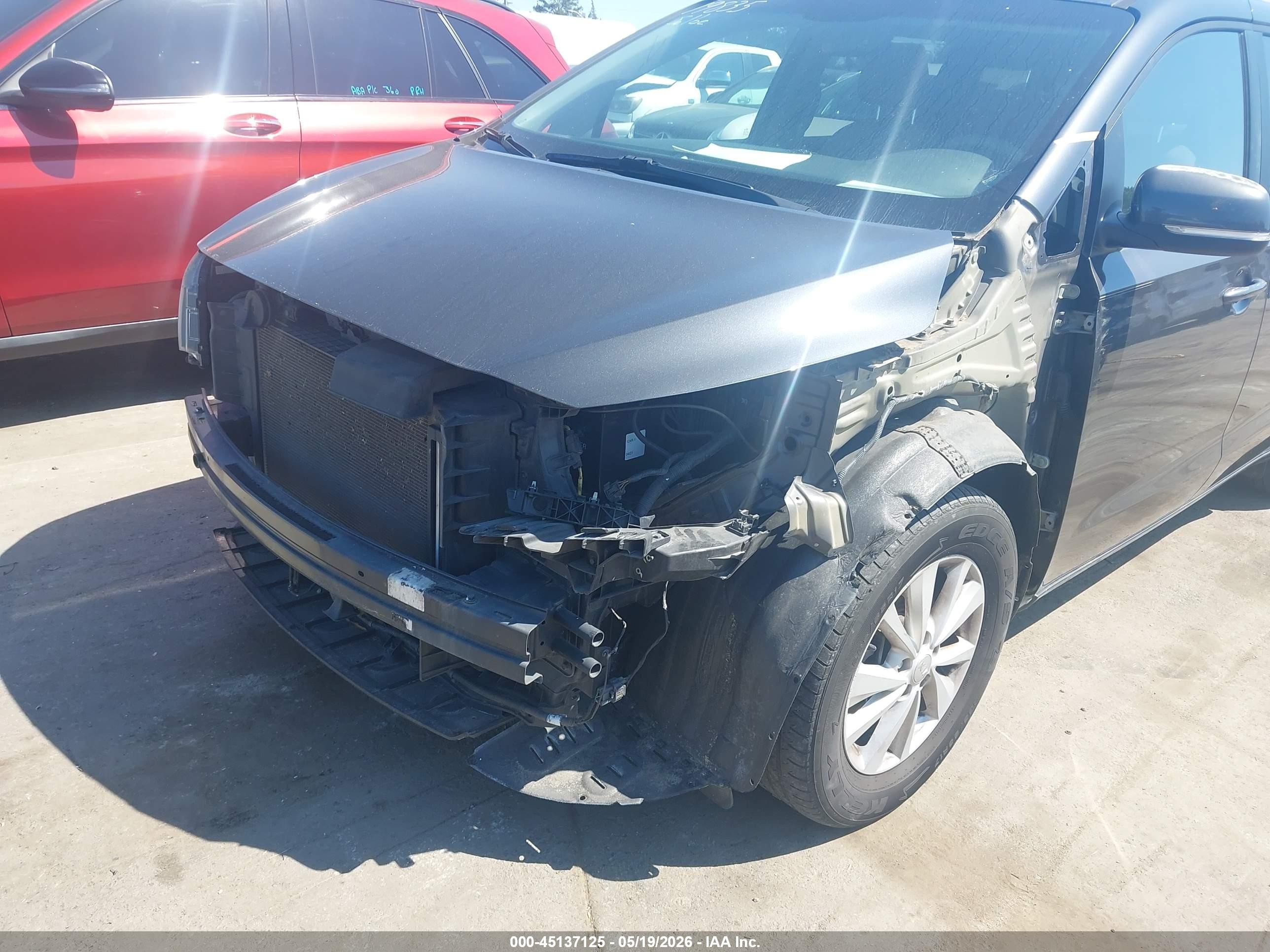 2015 Kia Sedona Lx Gray vin: KNDMB5C13F6047817
