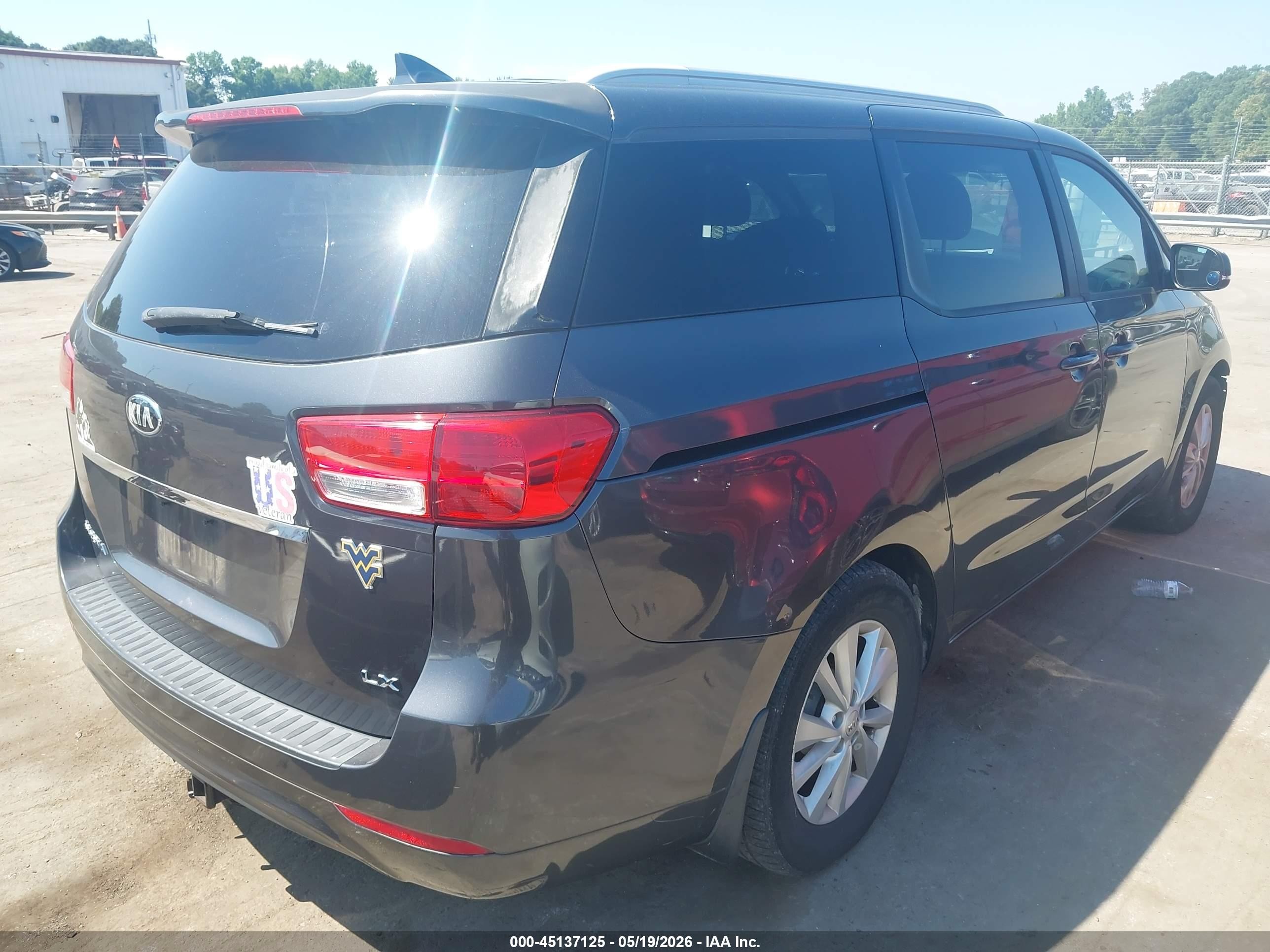 2015 Kia Sedona Lx Gray vin: KNDMB5C13F6047817
