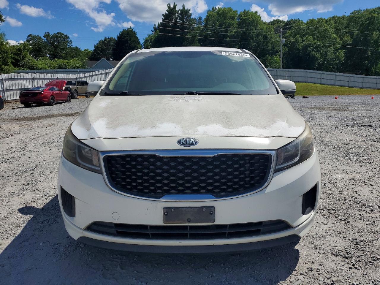 2015 Kia Sedona Lx White vin: KNDMB5C13F6055142