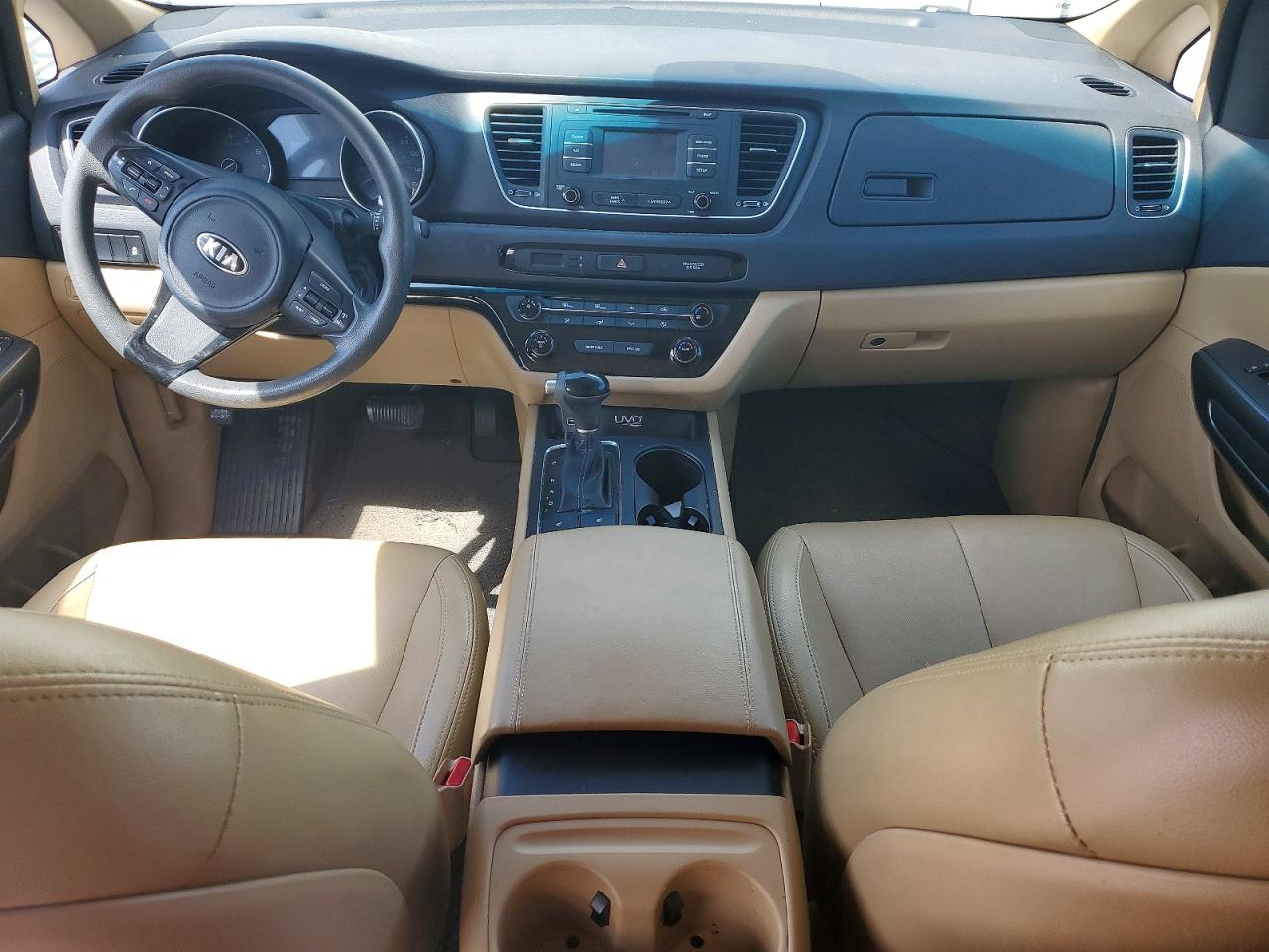 2015 Kia Sedona Lx White vin: KNDMB5C13F6055142