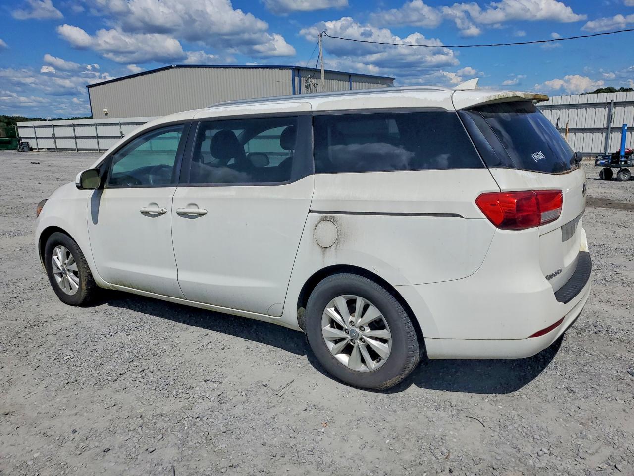 2015 Kia Sedona Lx White vin: KNDMB5C13F6055142
