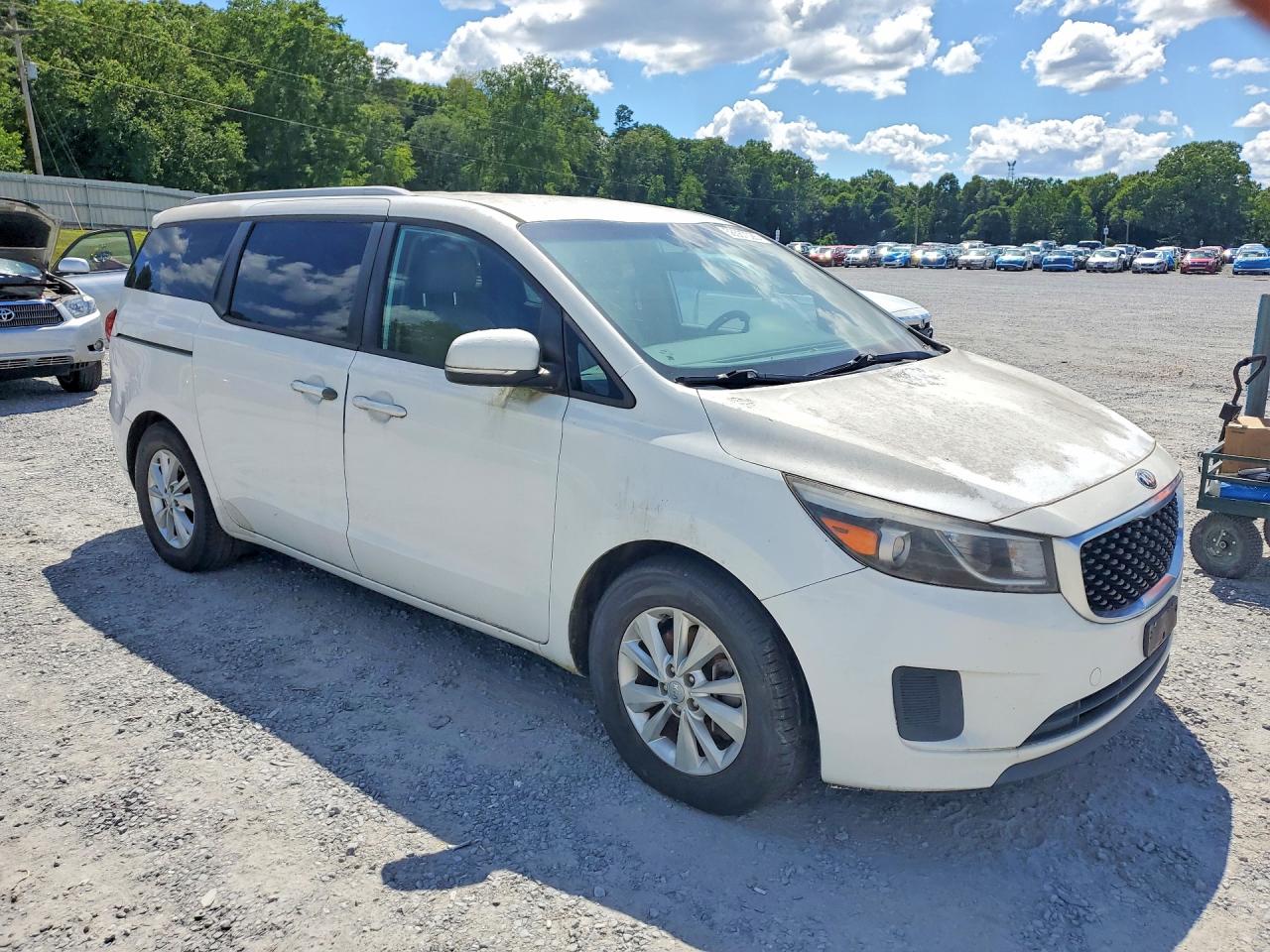2015 Kia Sedona Lx White vin: KNDMB5C13F6055142