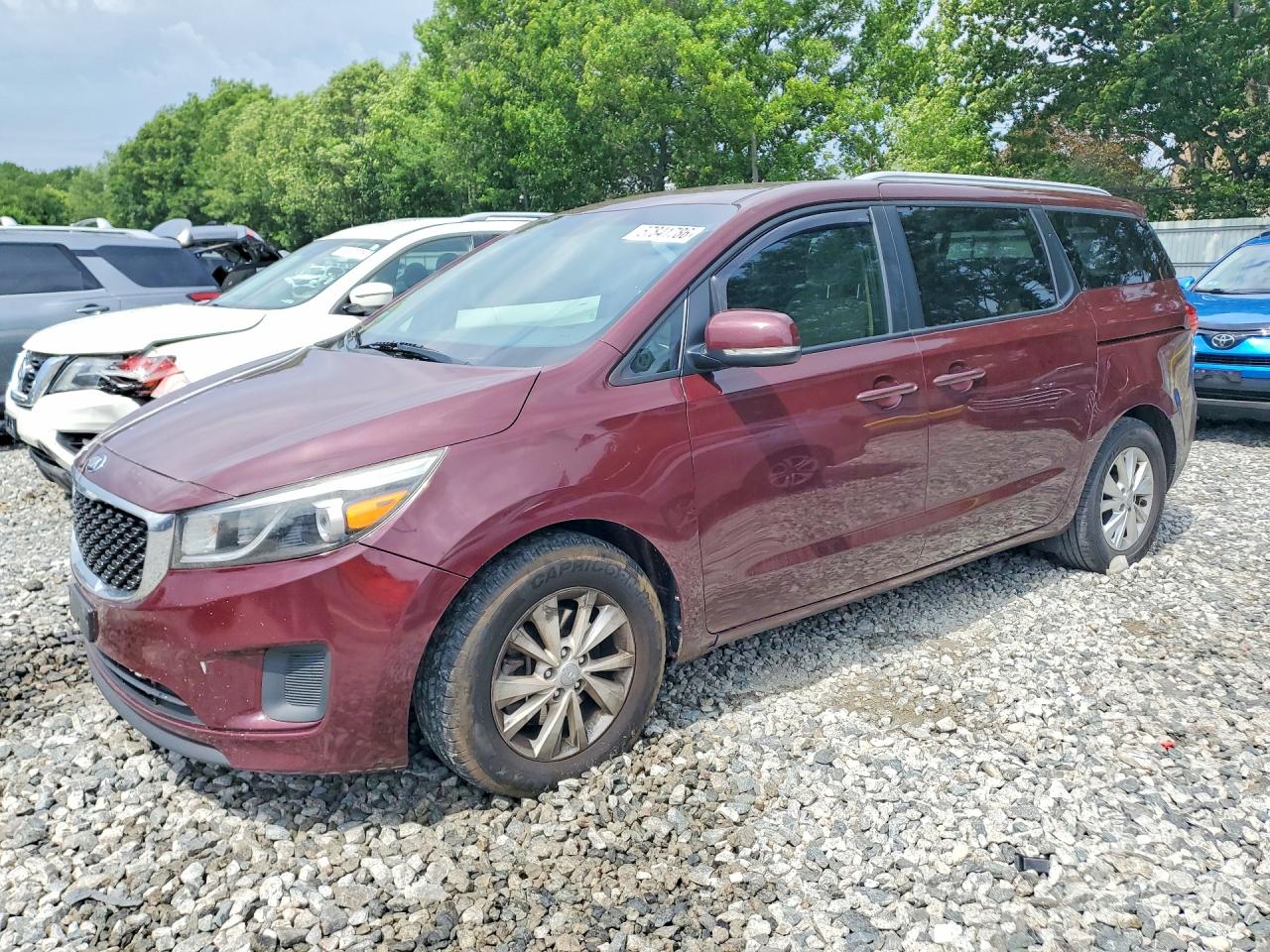 2015 Kia Sedona Lx Бордовый vin: KNDMB5C14F6019119