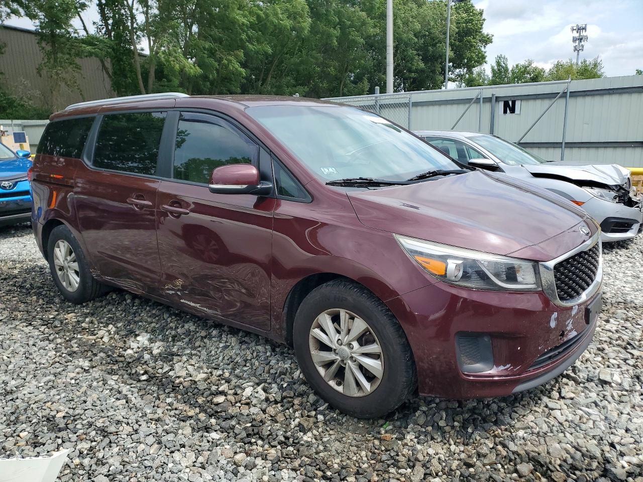 2015 Kia Sedona Lx Бордовый vin: KNDMB5C14F6019119