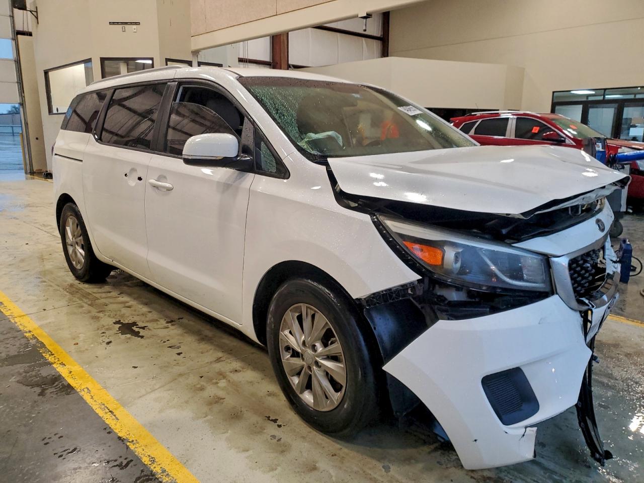 2015 Kia Sedona Lx White vin: KNDMB5C14F6033795