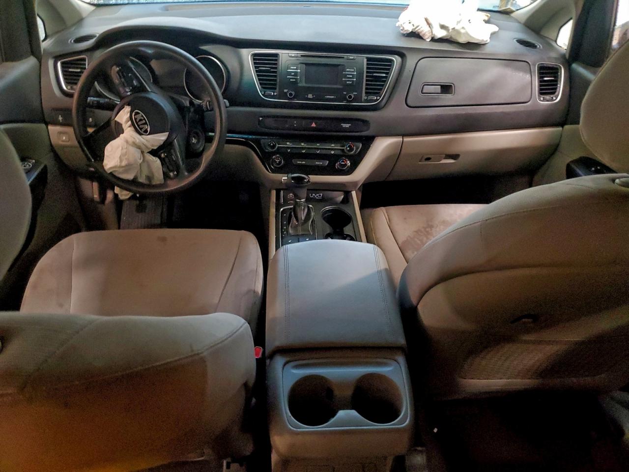 2015 Kia Sedona Lx White vin: KNDMB5C14F6033795