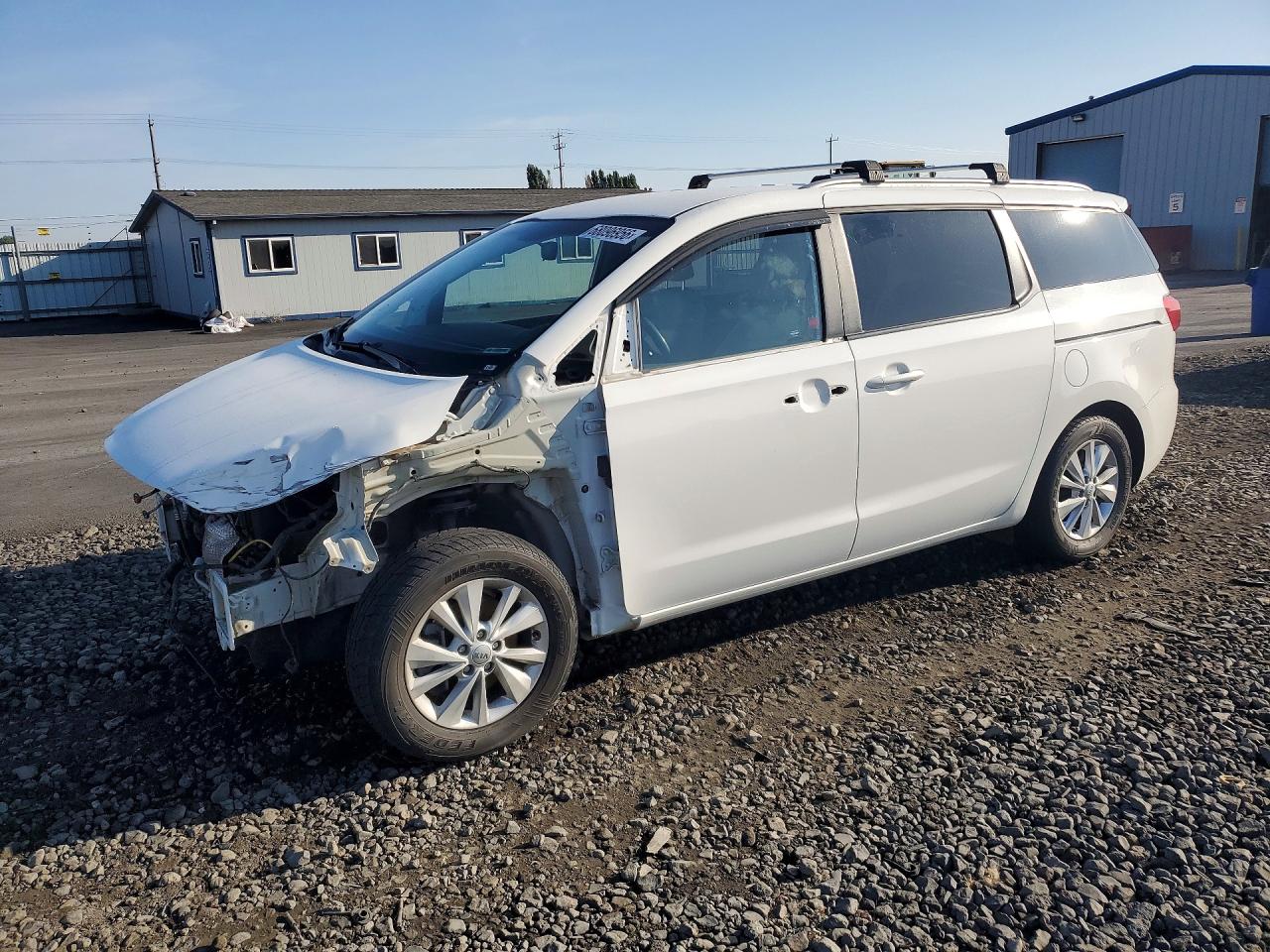 2015 Kia Sedona Lx White vin: KNDMB5C14F6066053