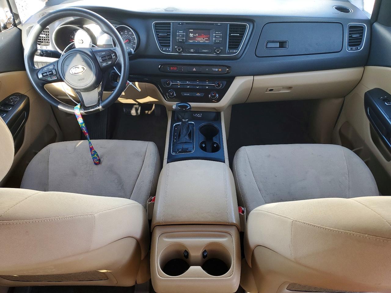 2015 Kia Sedona Lx White vin: KNDMB5C14F6066053
