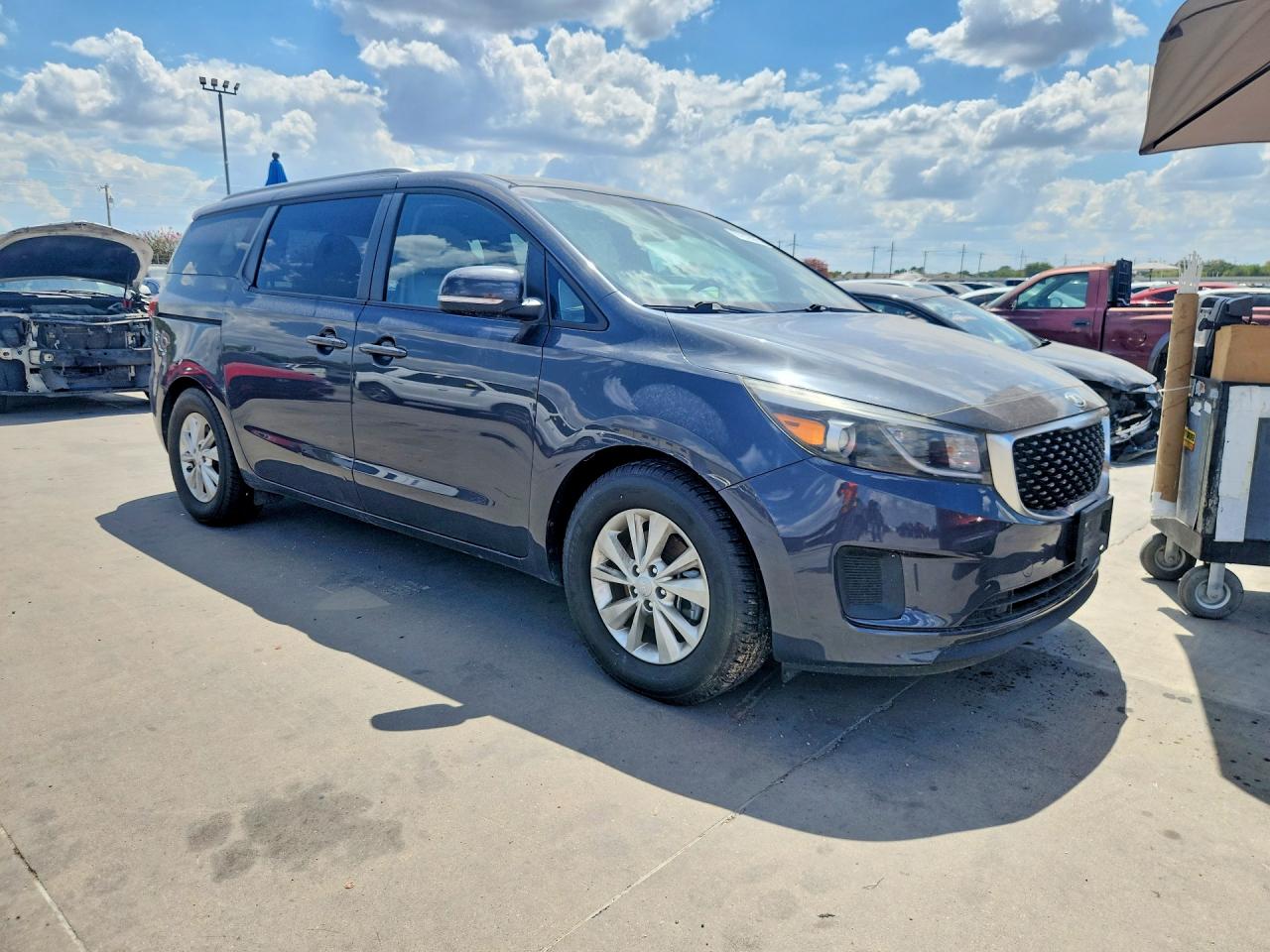 2015 Kia Sedona Lx Blue vin: KNDMB5C14F6069471