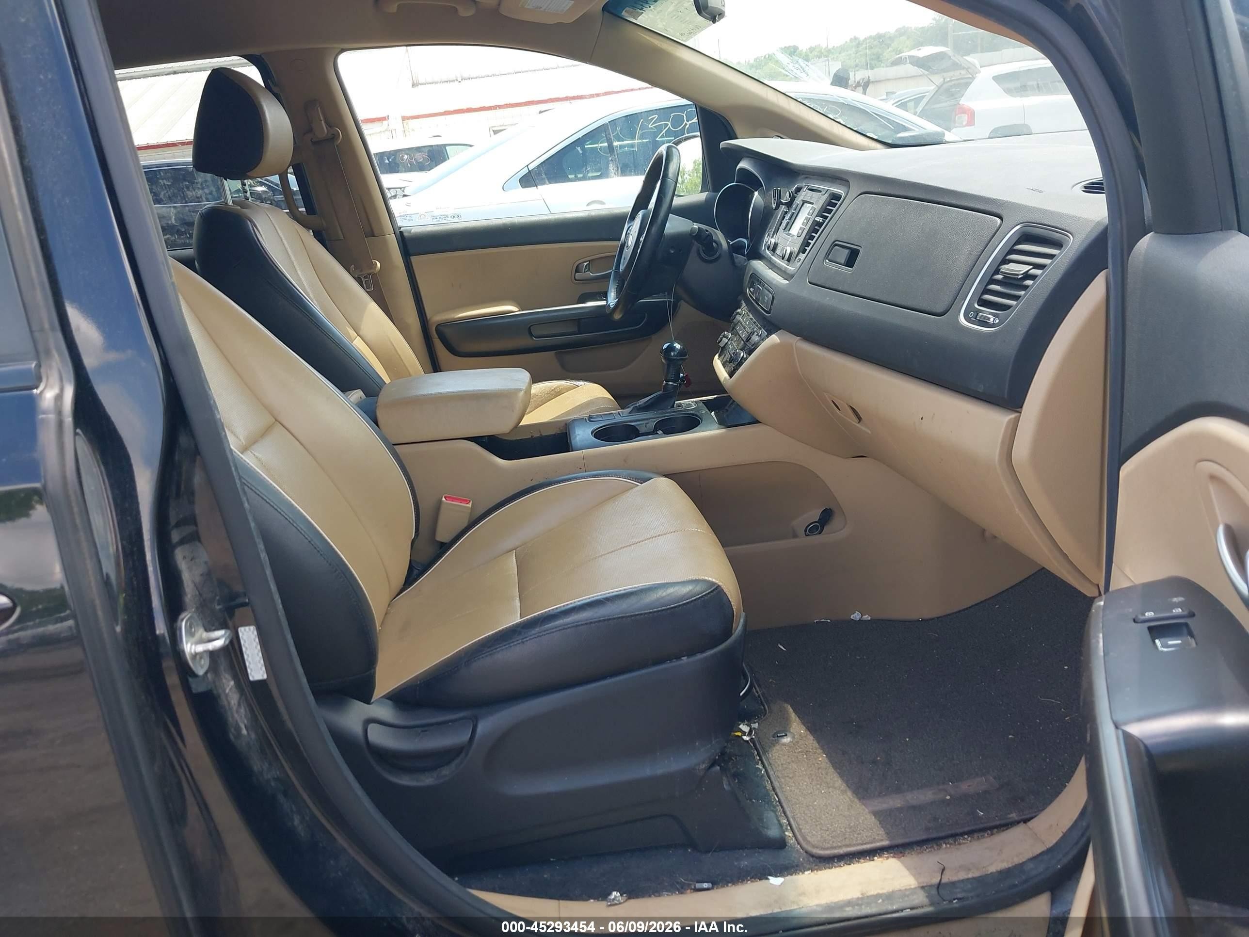 2016 Kia Sedona Lx Black vin: KNDMB5C14G6209357