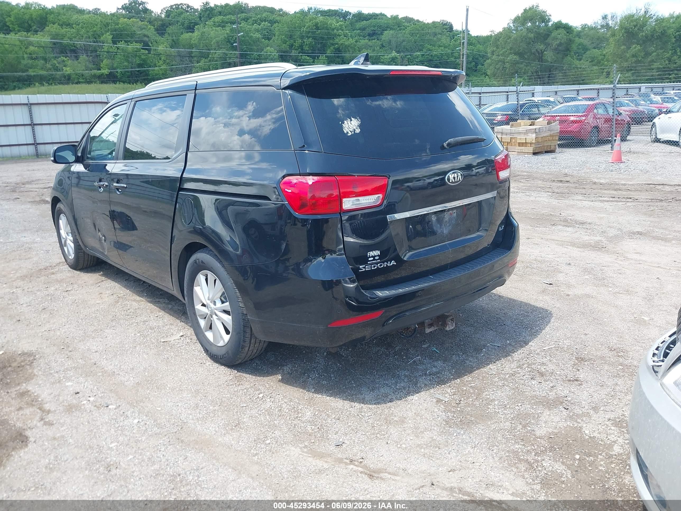 2016 Kia Sedona Lx Black vin: KNDMB5C14G6209357