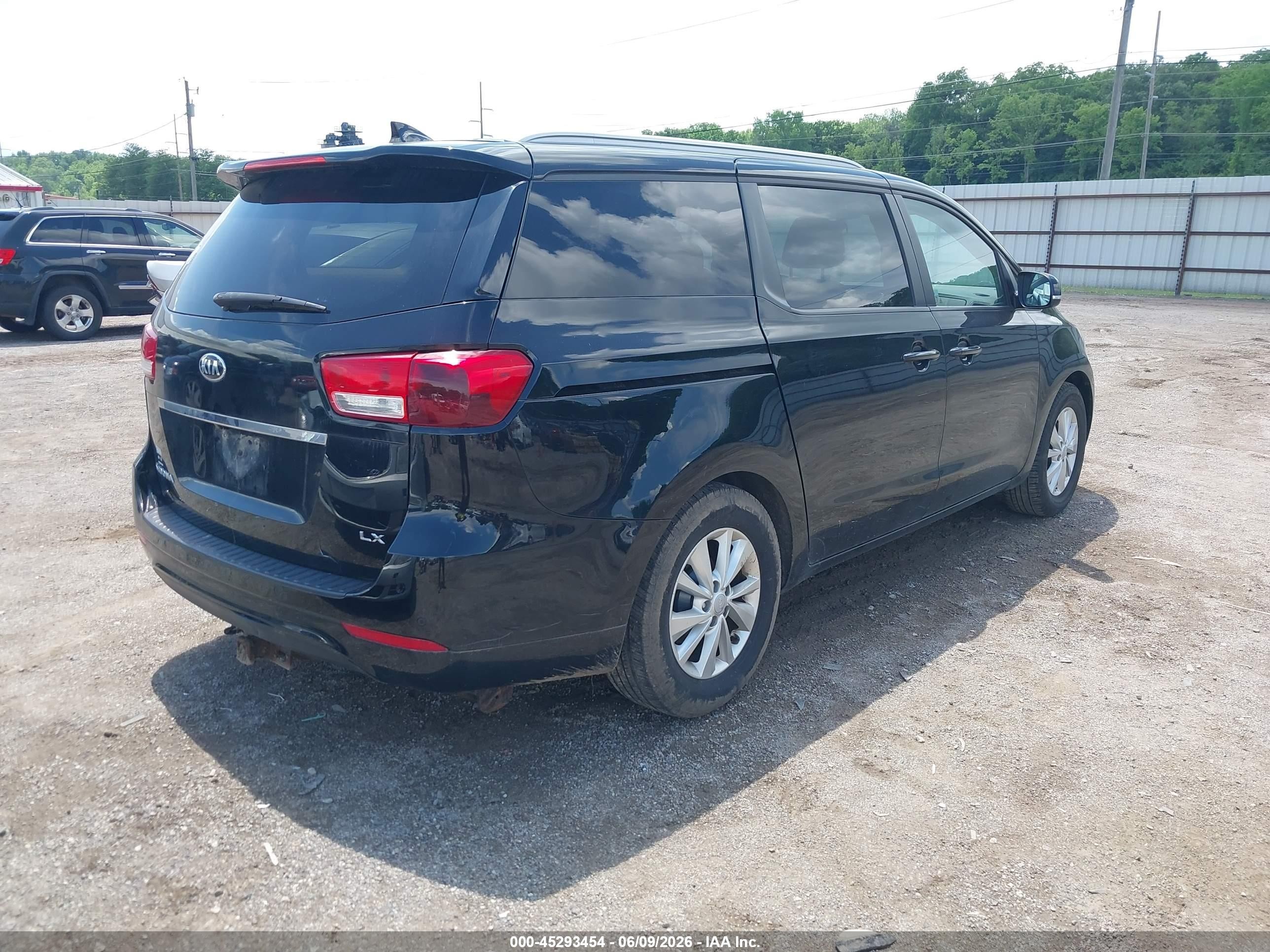 2016 Kia Sedona Lx Black vin: KNDMB5C14G6209357