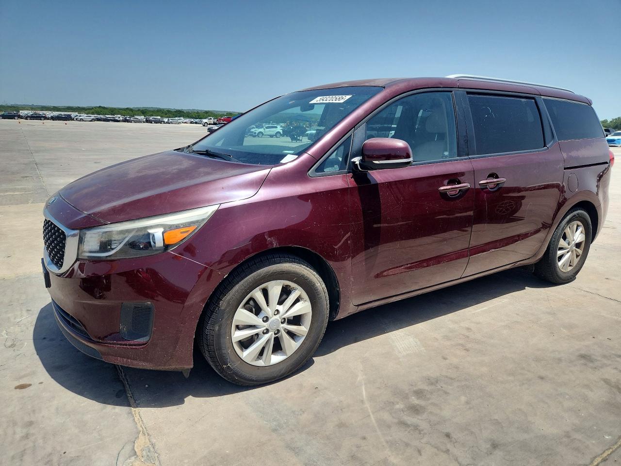 2015 Kia Sedona Lx Burgundy vin: KNDMB5C15F6028962