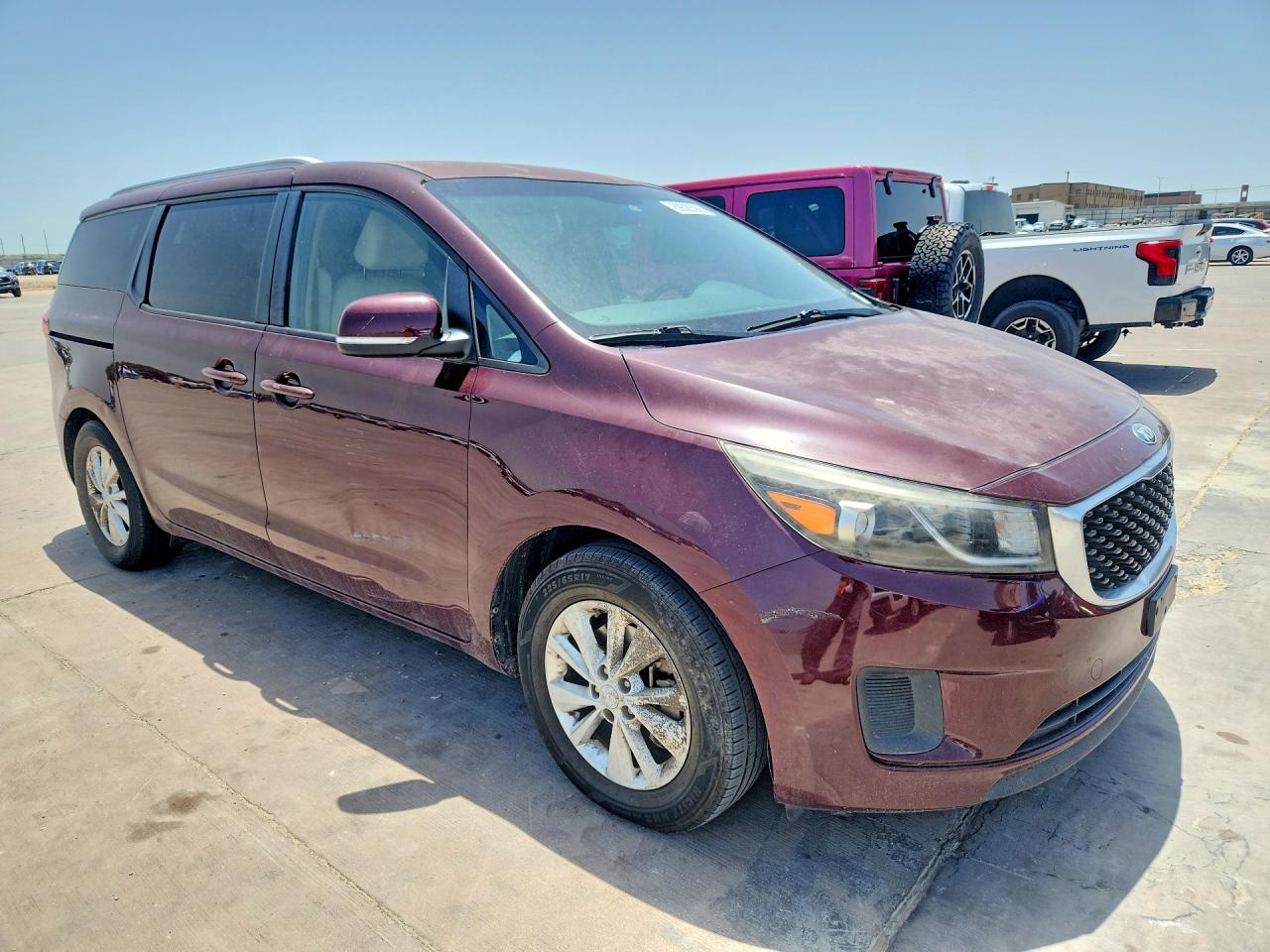 2015 Kia Sedona Lx Burgundy vin: KNDMB5C15F6028962