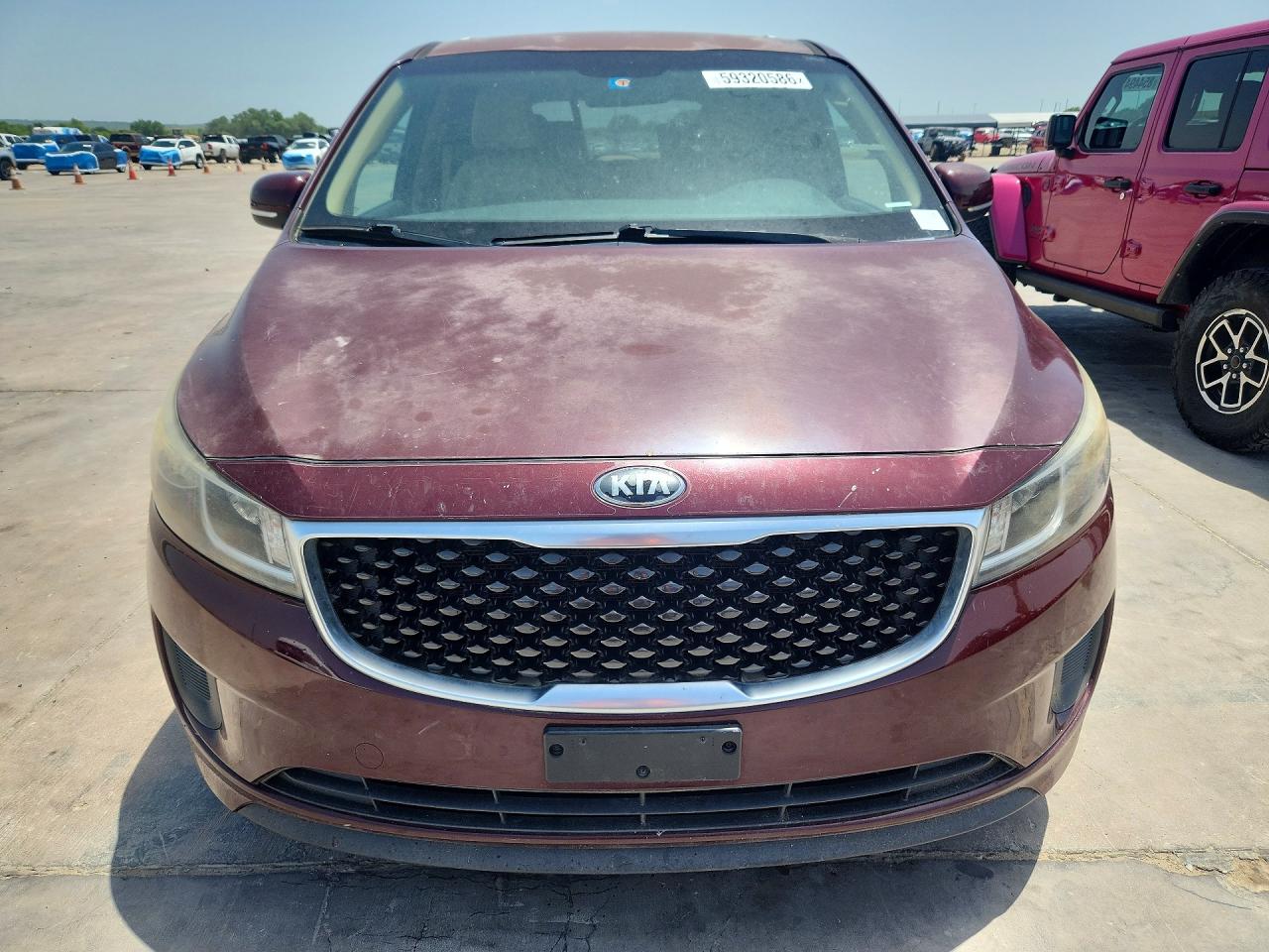 2015 Kia Sedona Lx Burgundy vin: KNDMB5C15F6028962