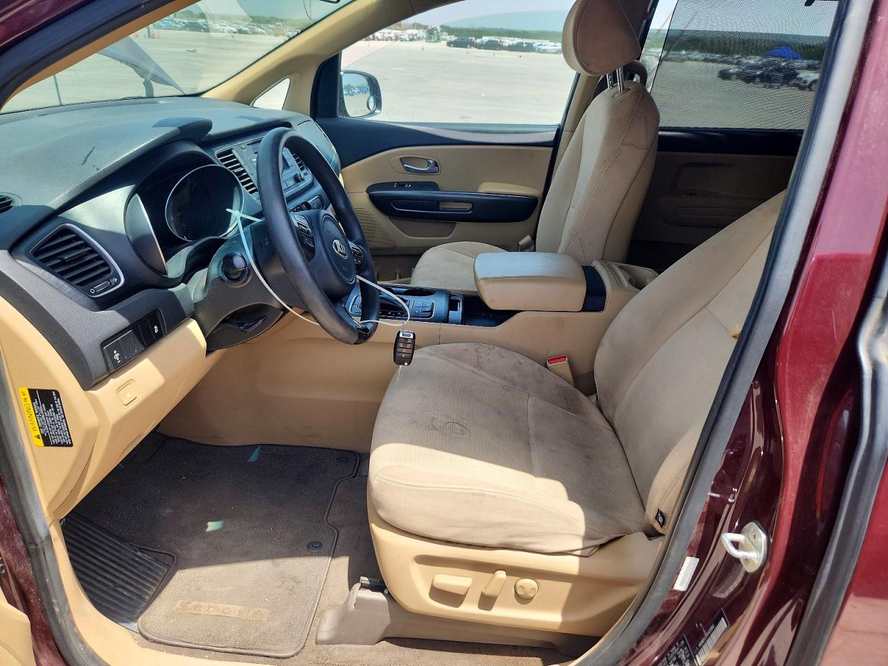 2015 Kia Sedona Lx Burgundy vin: KNDMB5C15F6028962