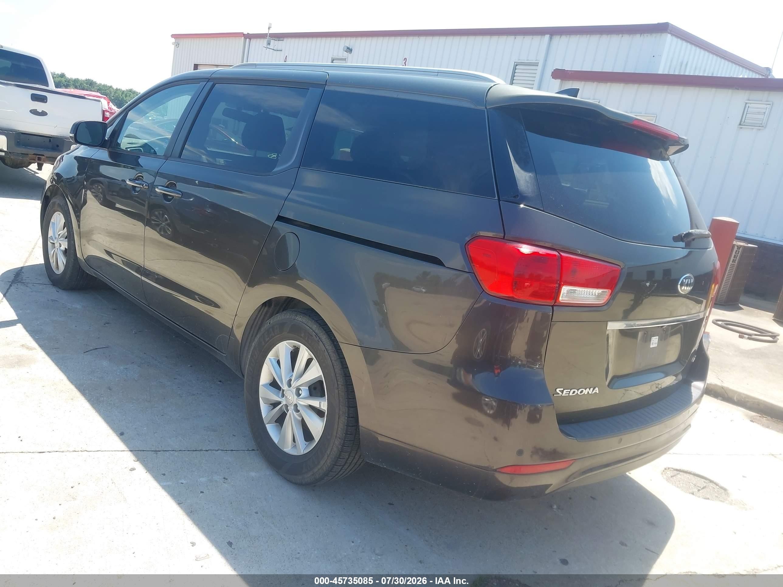 2015 Kia Sedona Lx Burgundy vin: KNDMB5C15F6032722