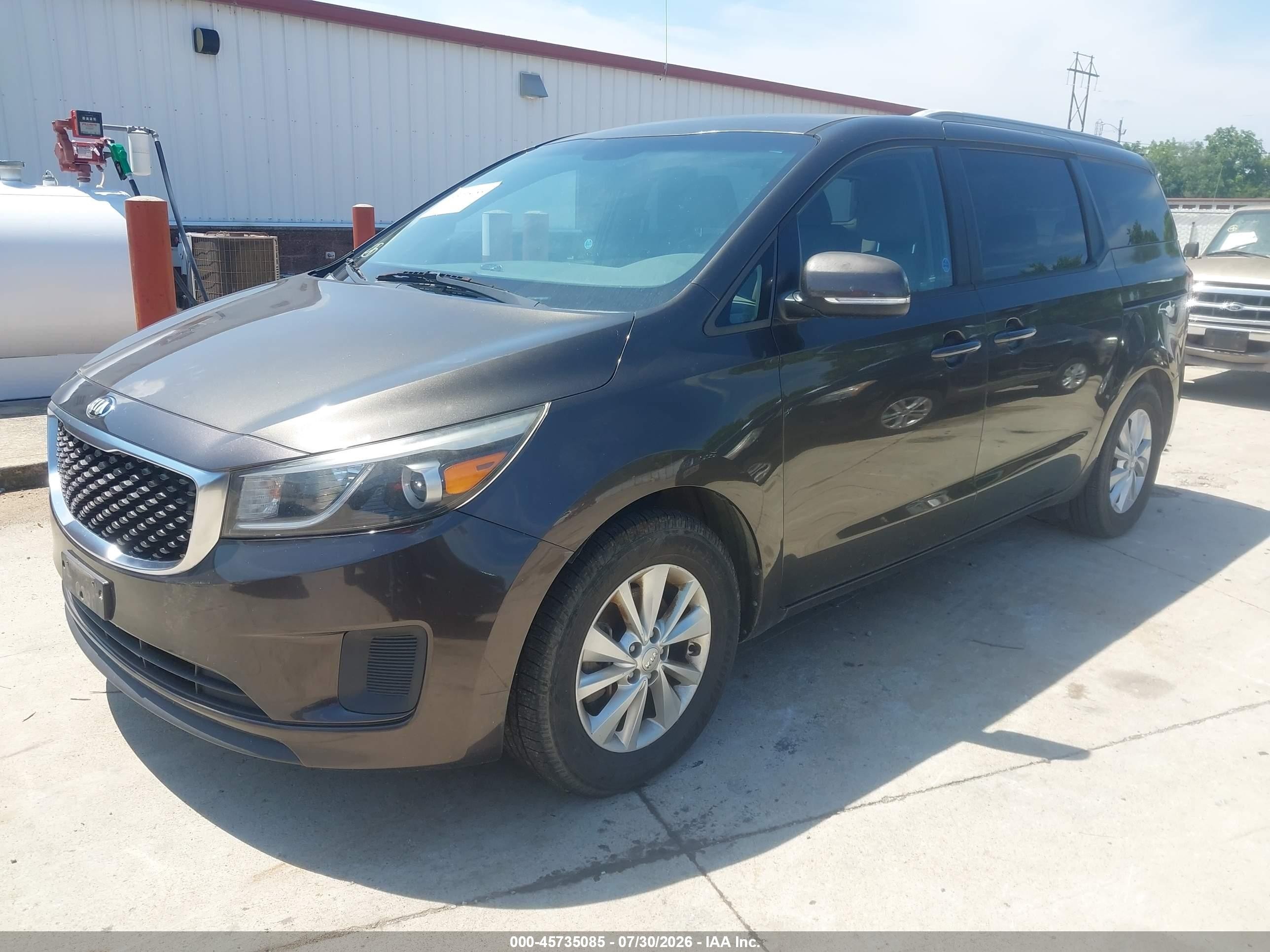 2015 Kia Sedona Lx Burgundy vin: KNDMB5C15F6032722