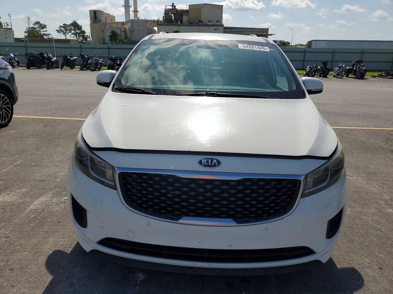 2016 Kia Sedona Lx White vin: KNDMB5C15G6217239