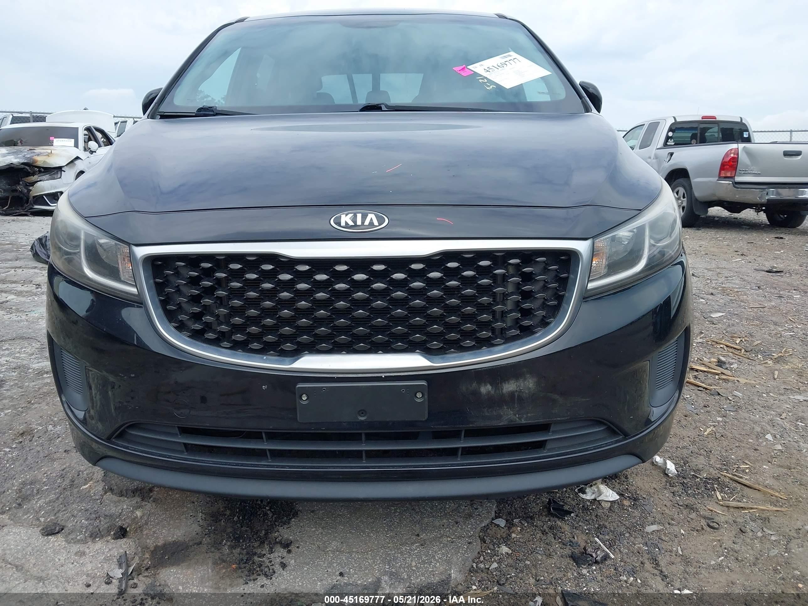 2015 Kia Sedona Lx Black vin: KNDMB5C16F6025391