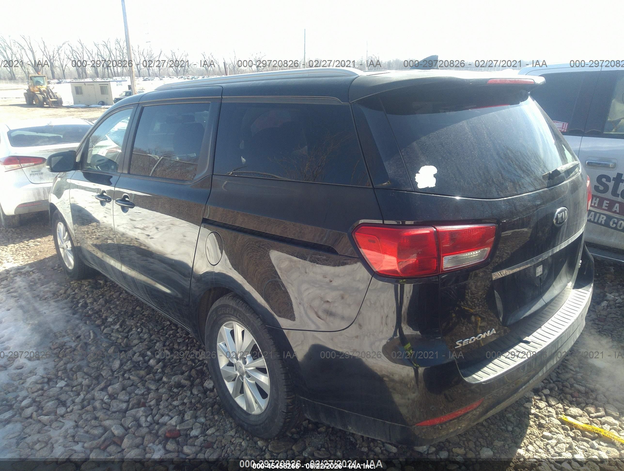 2015 Kia Sedona Lx Черный vin: KNDMB5C16F6027688
