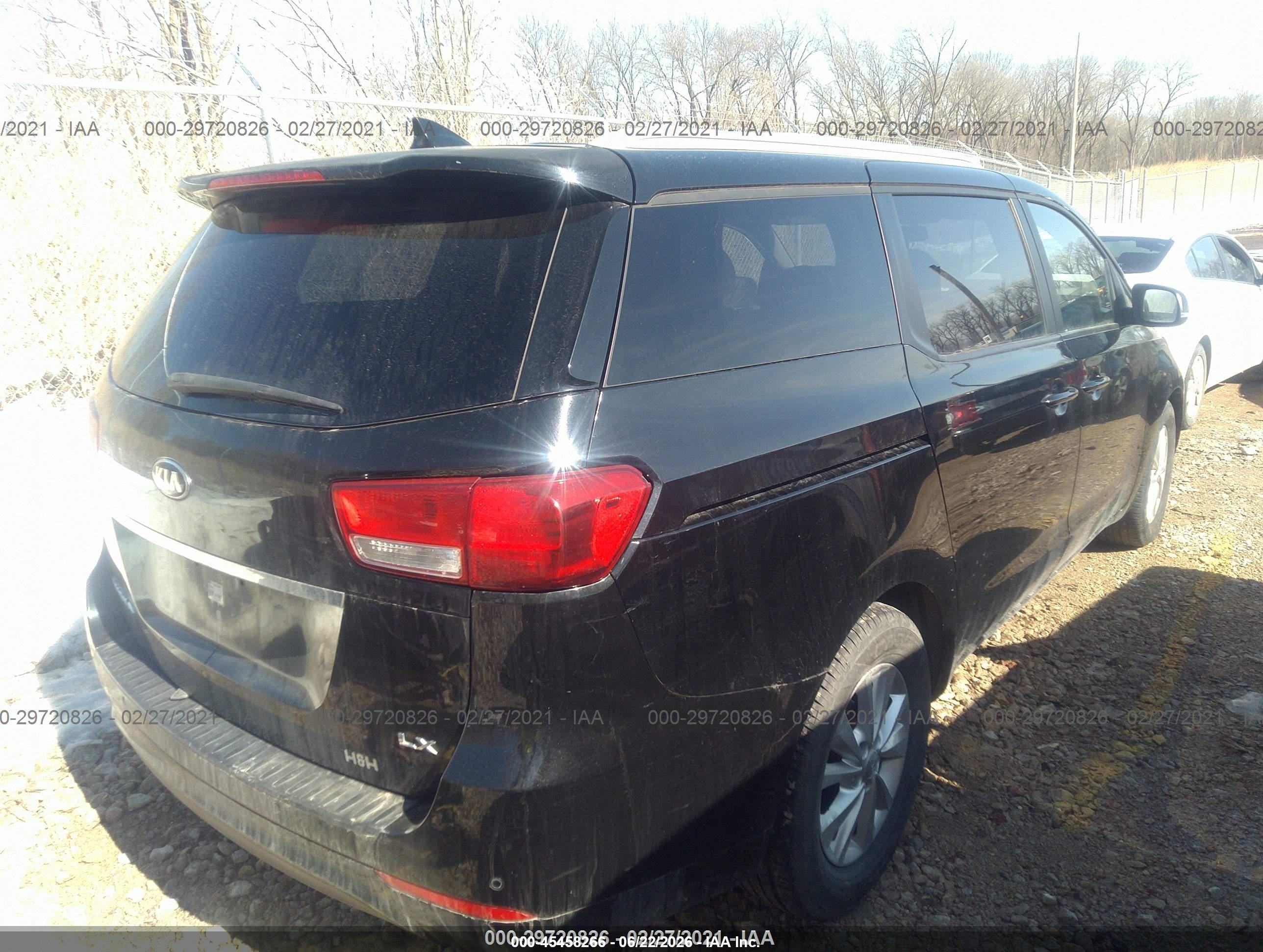 2015 Kia Sedona Lx Черный vin: KNDMB5C16F6027688