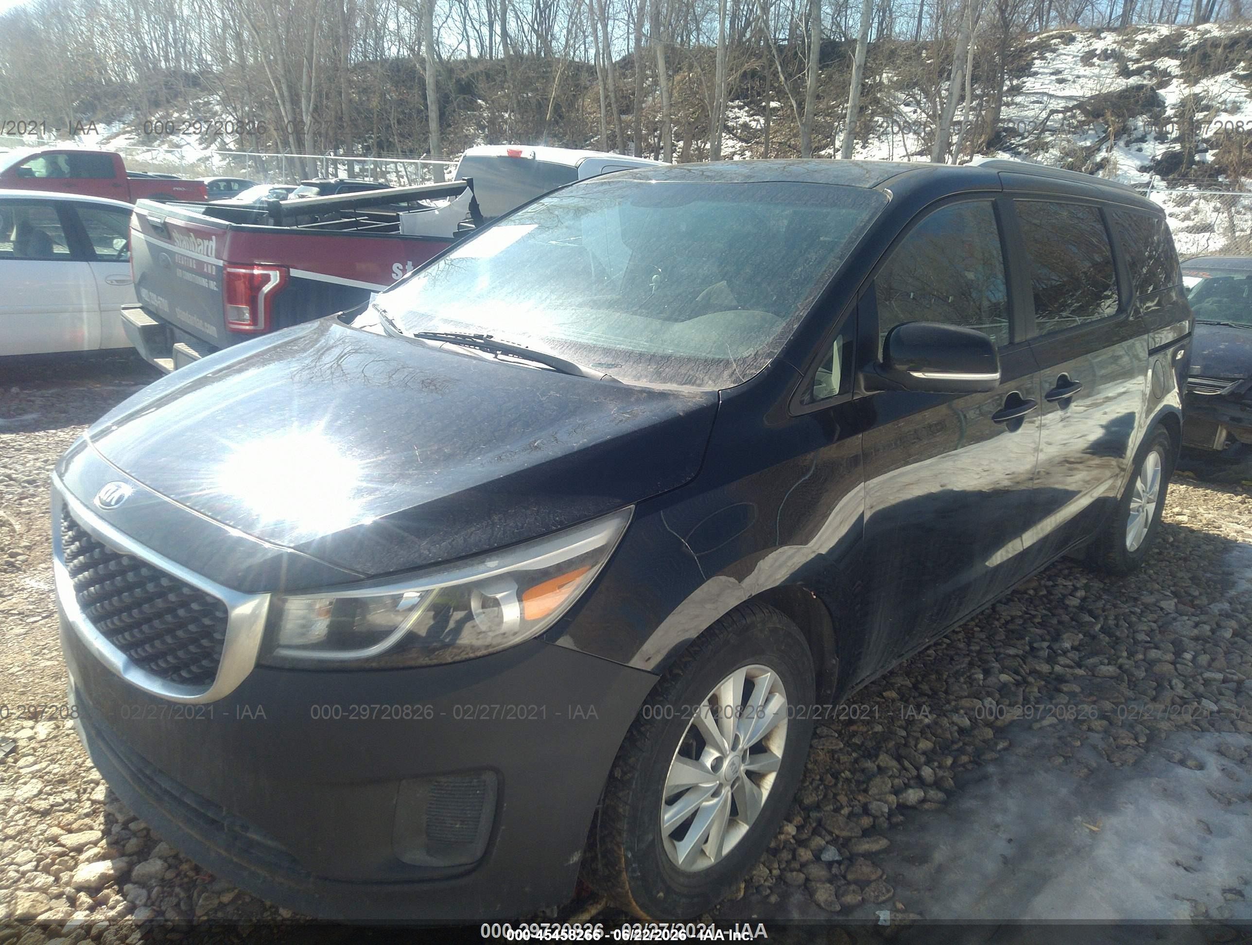 2015 Kia Sedona Lx Черный vin: KNDMB5C16F6027688