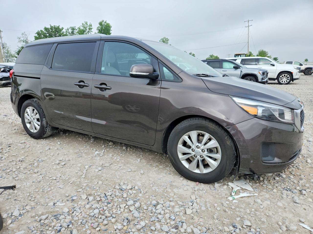 2015 Kia Sedona Lx Gray vin: KNDMB5C16F6080035
