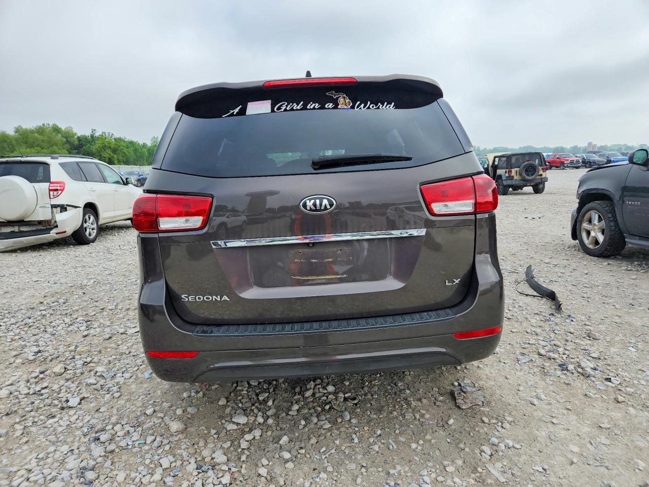 2015 Kia Sedona Lx Gray vin: KNDMB5C16F6080035