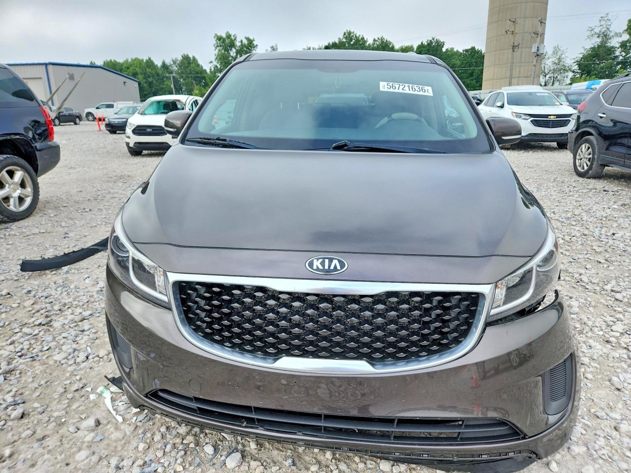 2015 Kia Sedona Lx Gray vin: KNDMB5C16F6080035