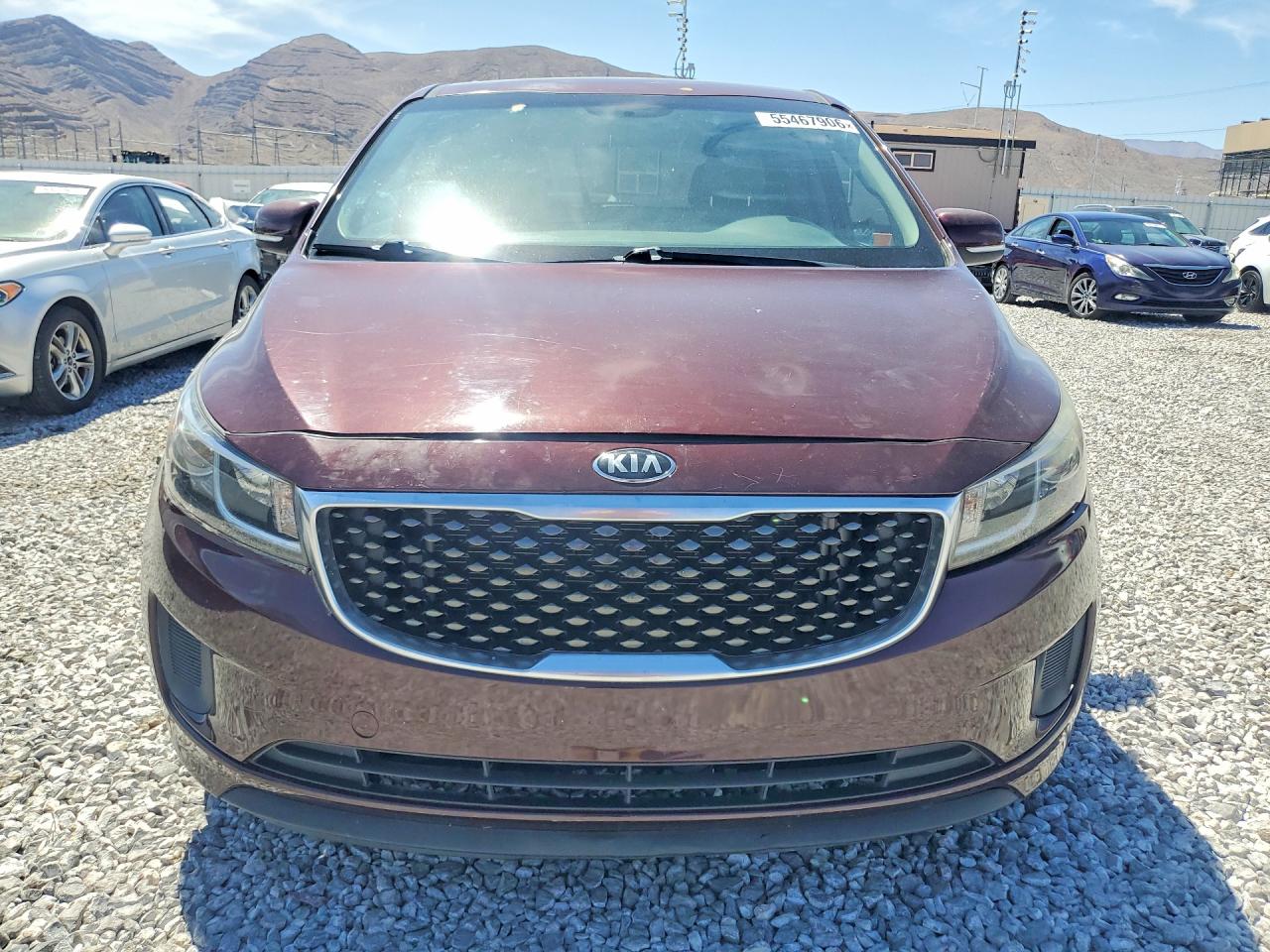 2015 Kia Sedona Lx Maroon vin: KNDMB5C16F6080570