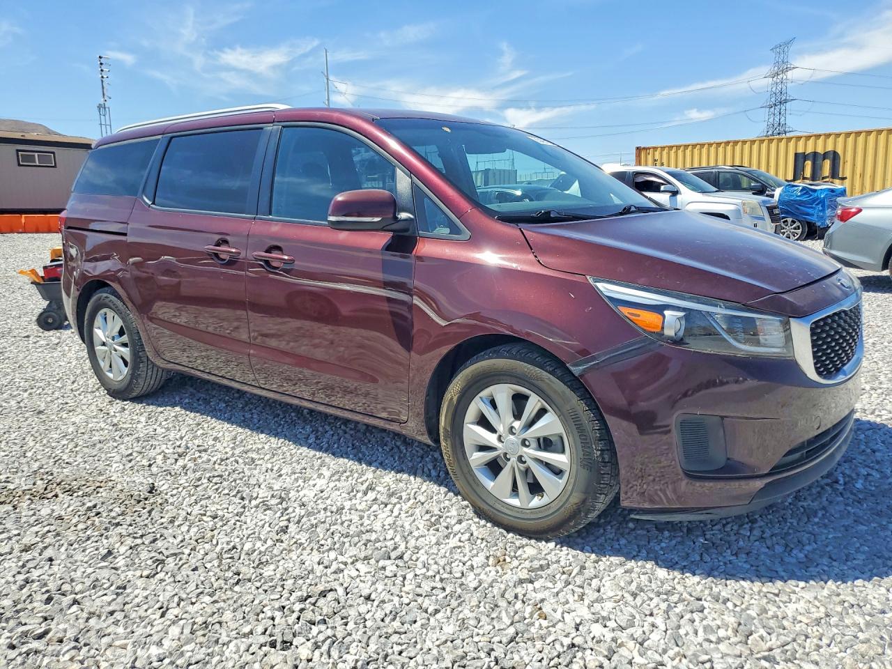2015 Kia Sedona Lx Maroon vin: KNDMB5C16F6080570