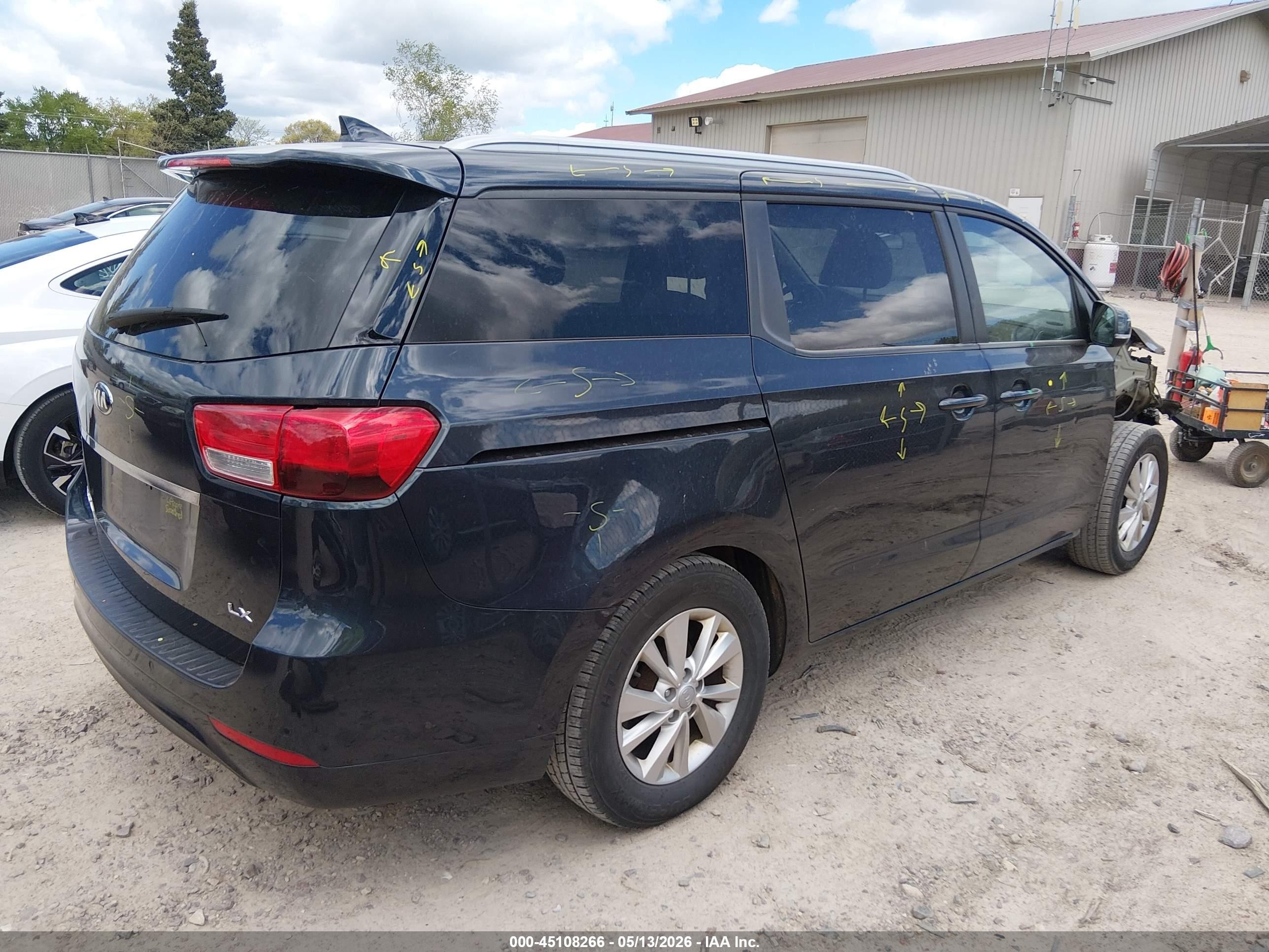 2016 Kia Sedona Lx Dark Blue vin: KNDMB5C16G6099427