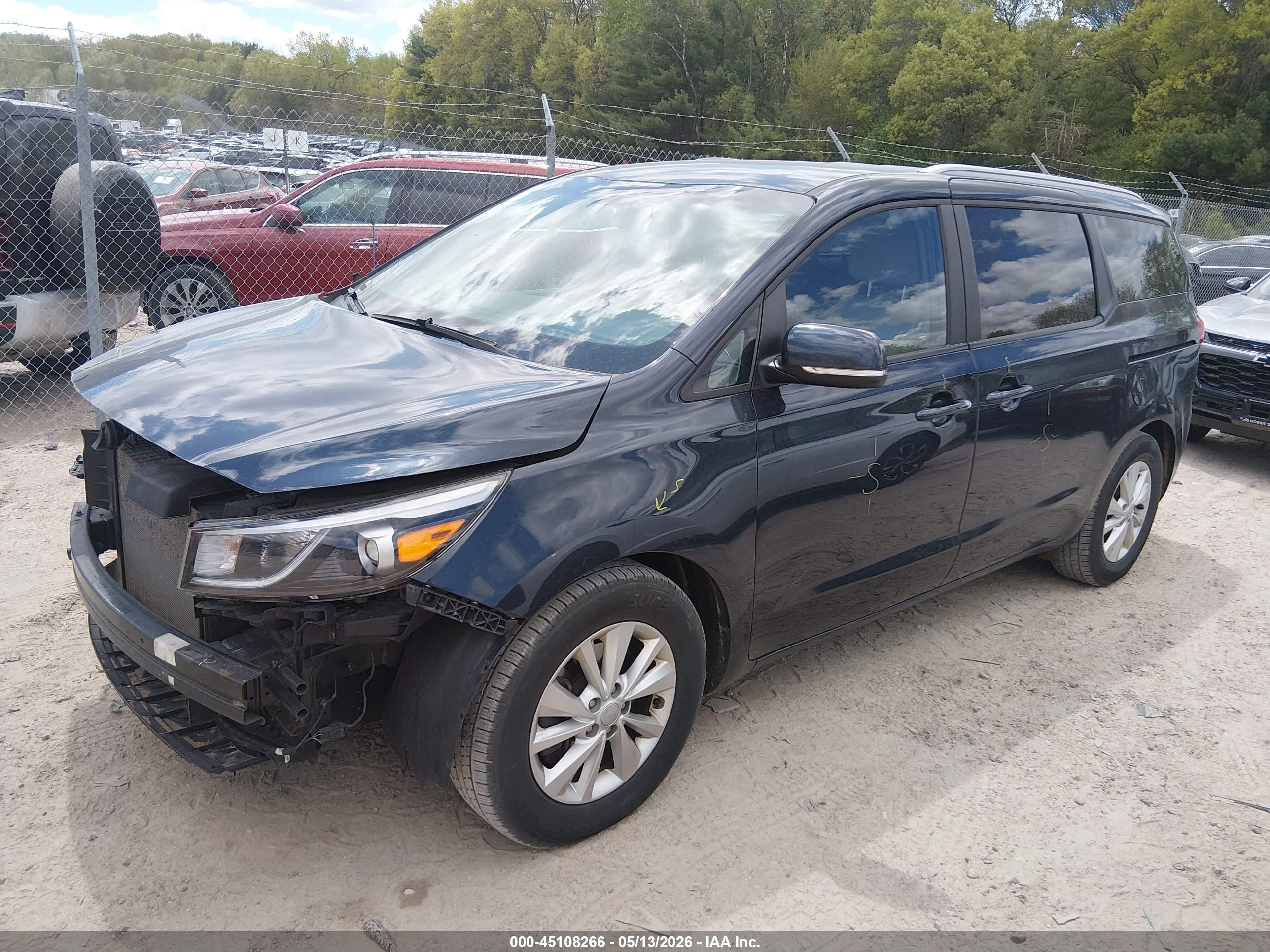 2016 Kia Sedona Lx Dark Blue vin: KNDMB5C16G6099427