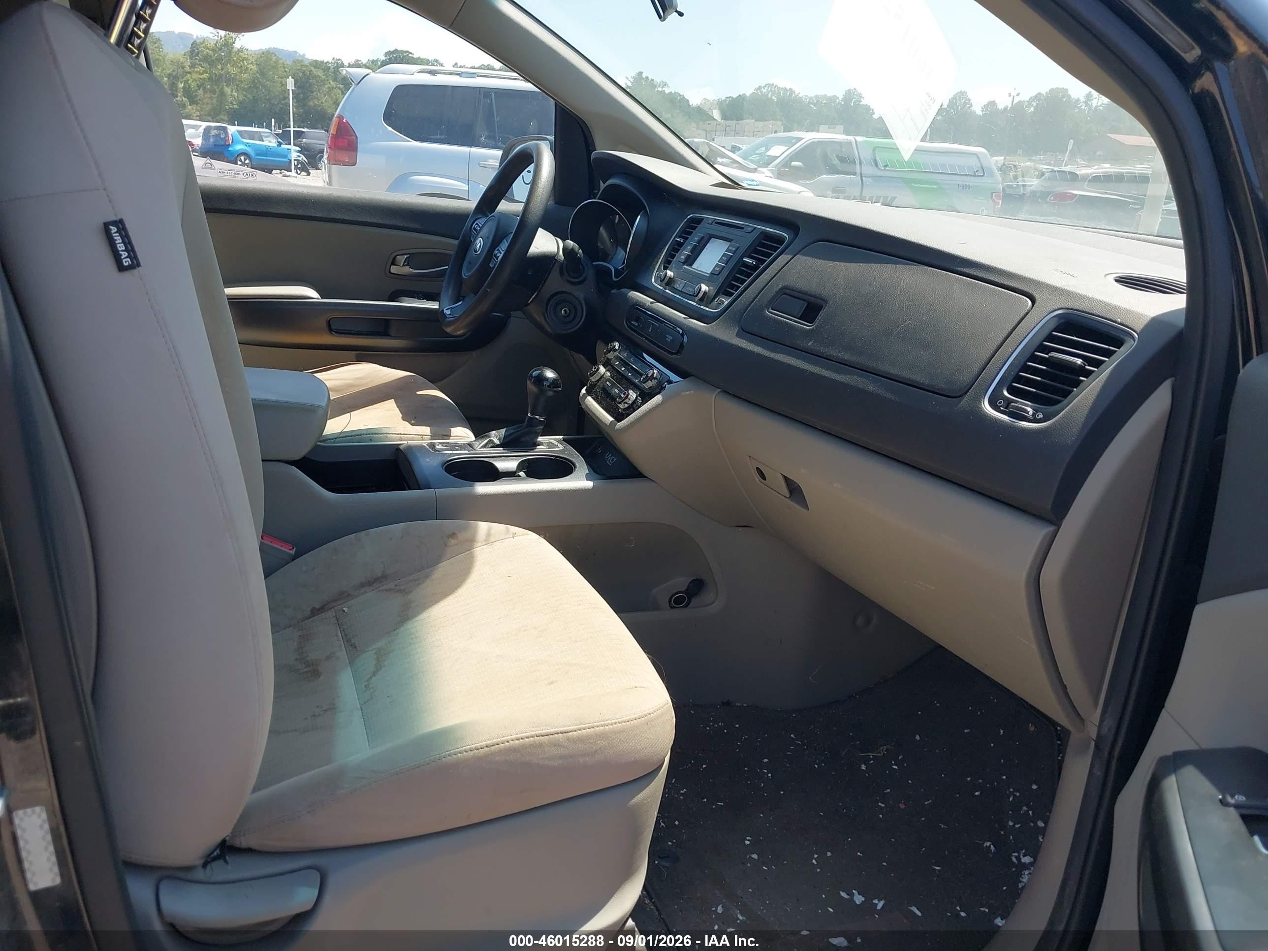2016 Kia Sedona Lx Black vin: KNDMB5C16G6111091