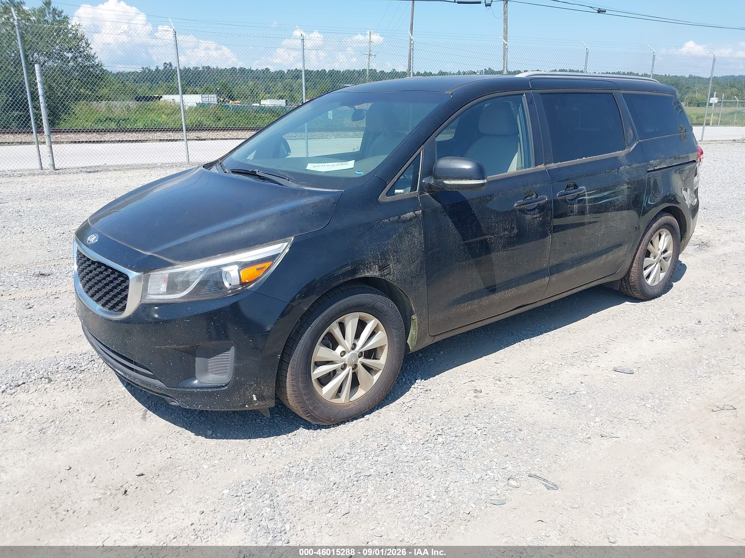 2016 Kia Sedona Lx Black vin: KNDMB5C16G6111091