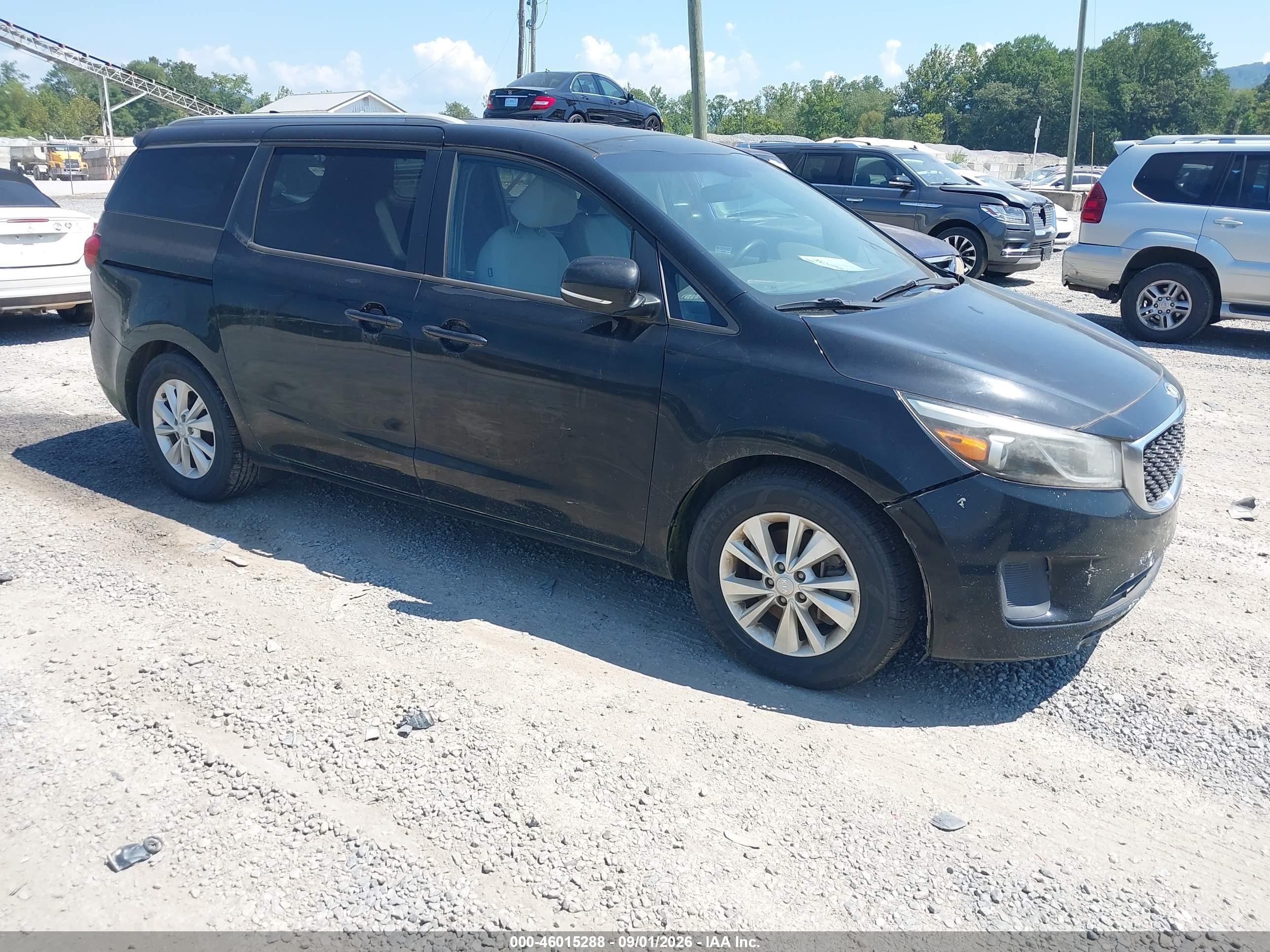 2016 Kia Sedona Lx Black vin: KNDMB5C16G6111091