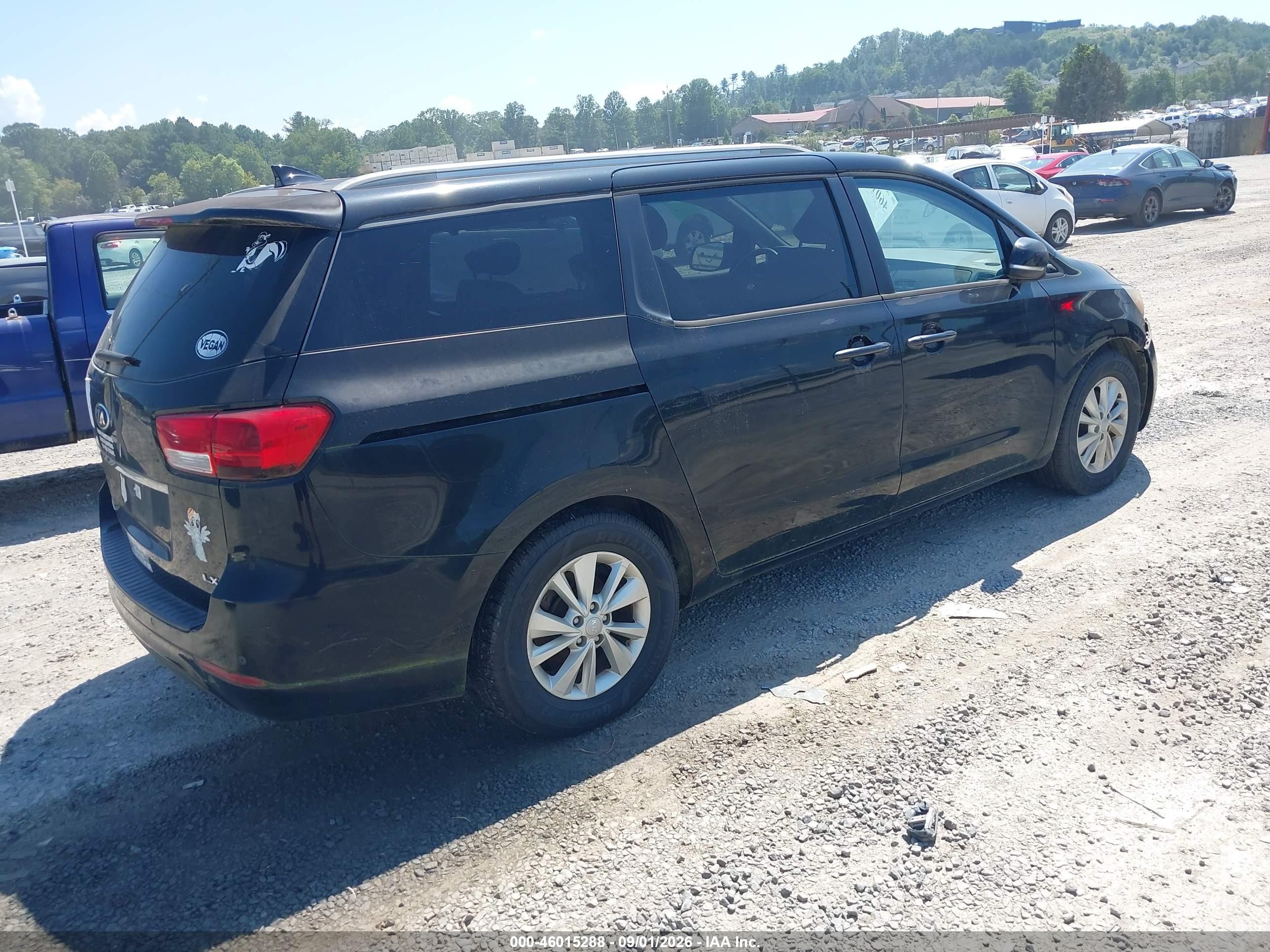 2016 Kia Sedona Lx Black vin: KNDMB5C16G6111091