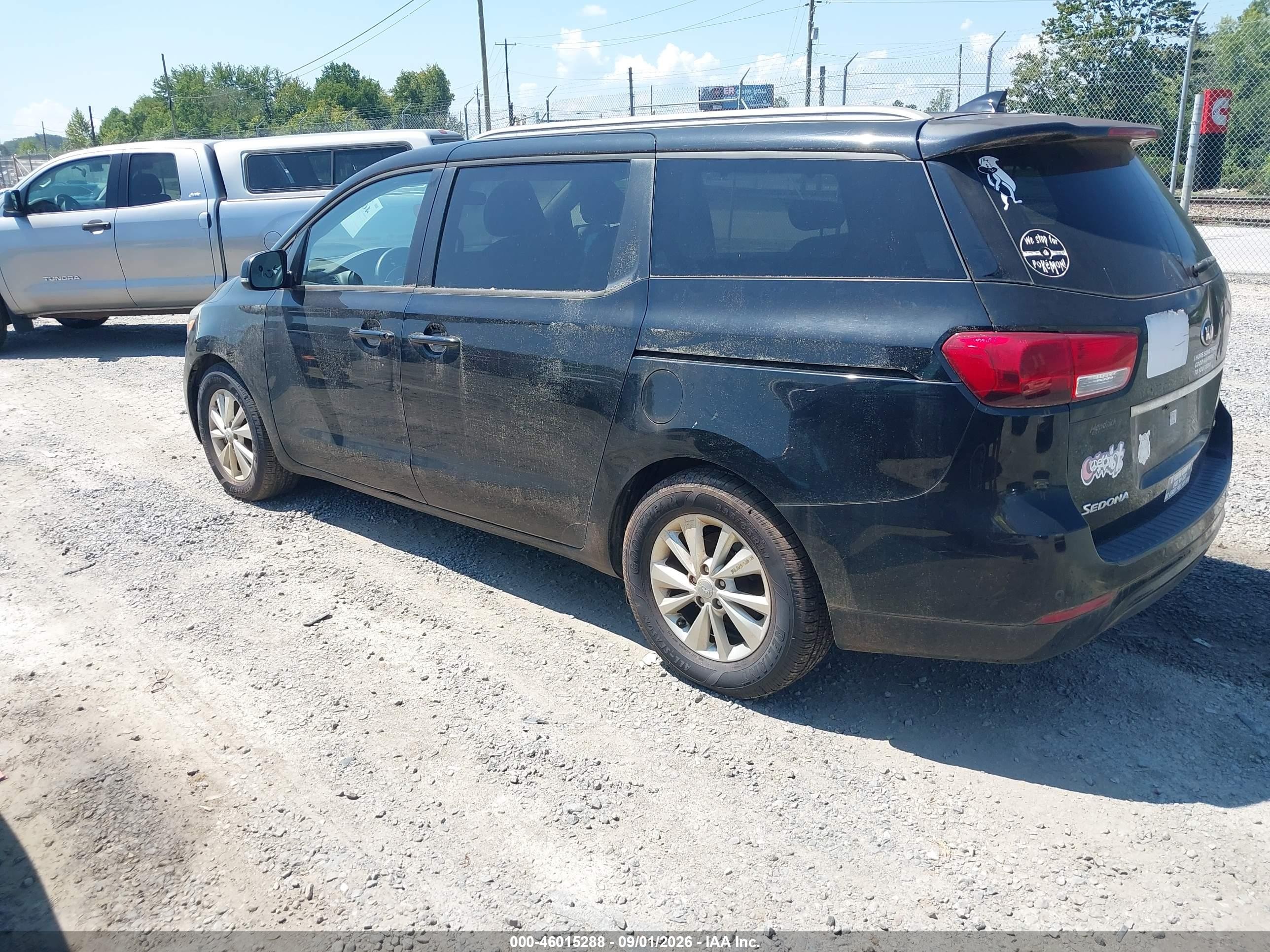 2016 Kia Sedona Lx Black vin: KNDMB5C16G6111091