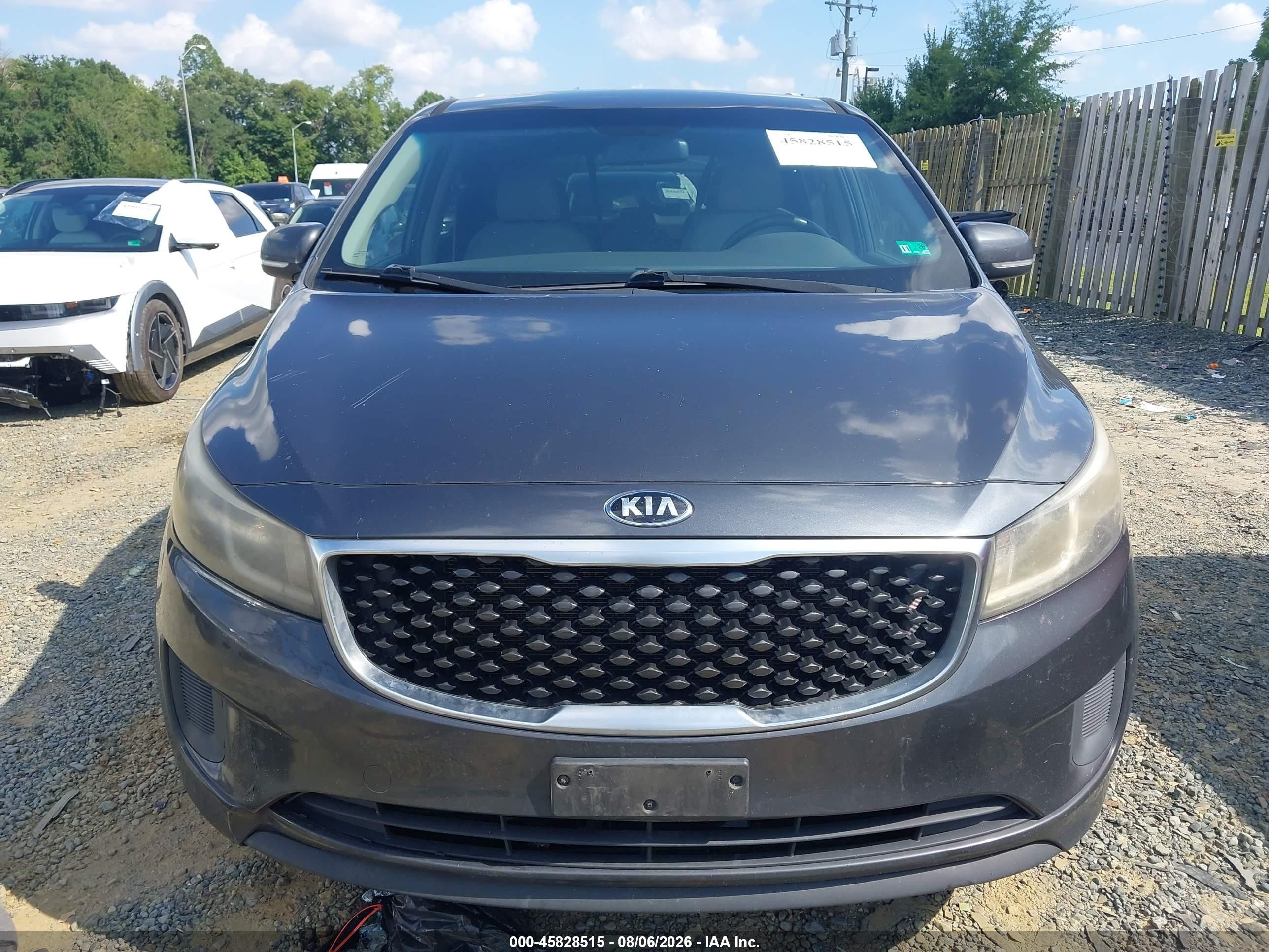2015 Kia Sedona Lx Gray vin: KNDMB5C17F6019373